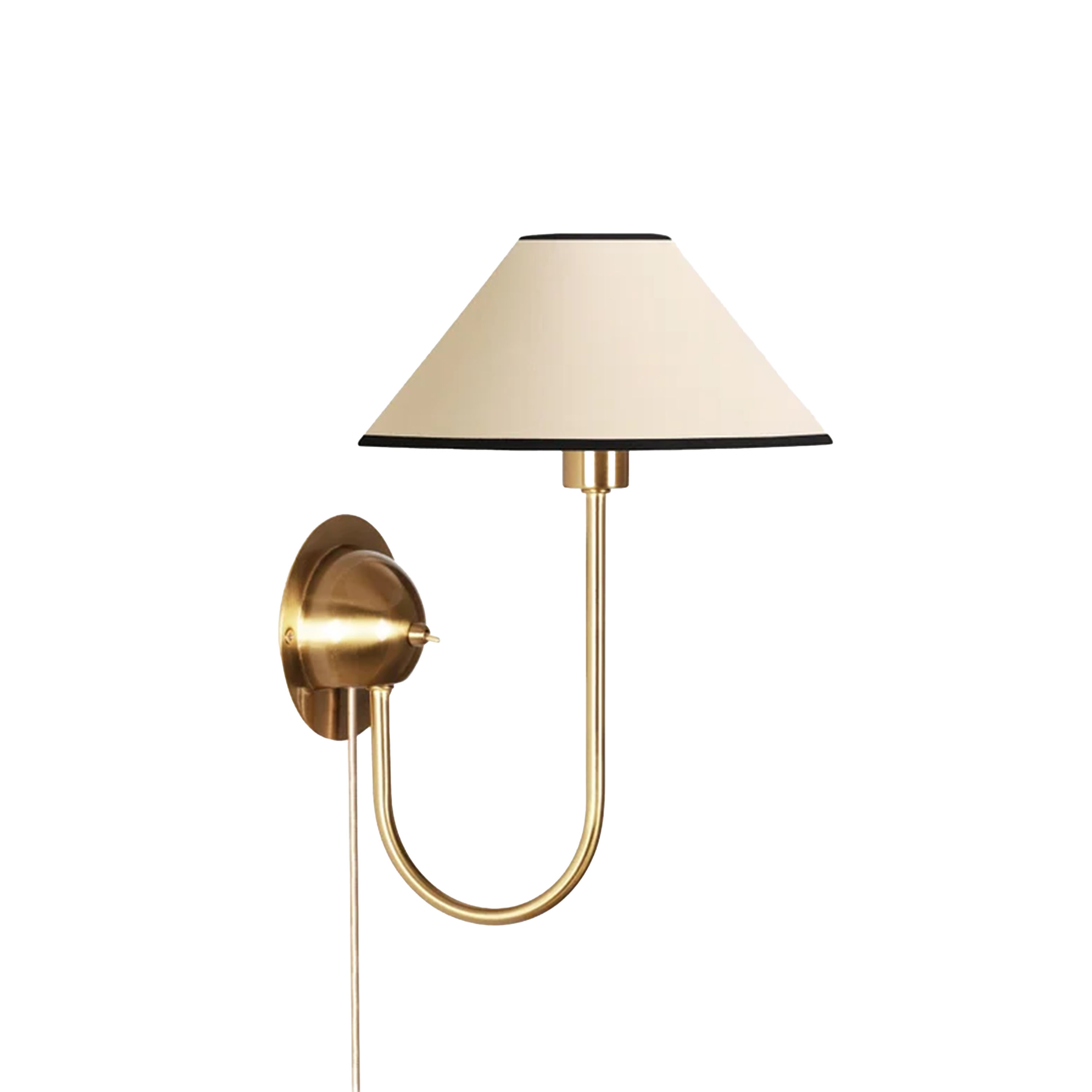 Iris Vegglampe Creme/Noir