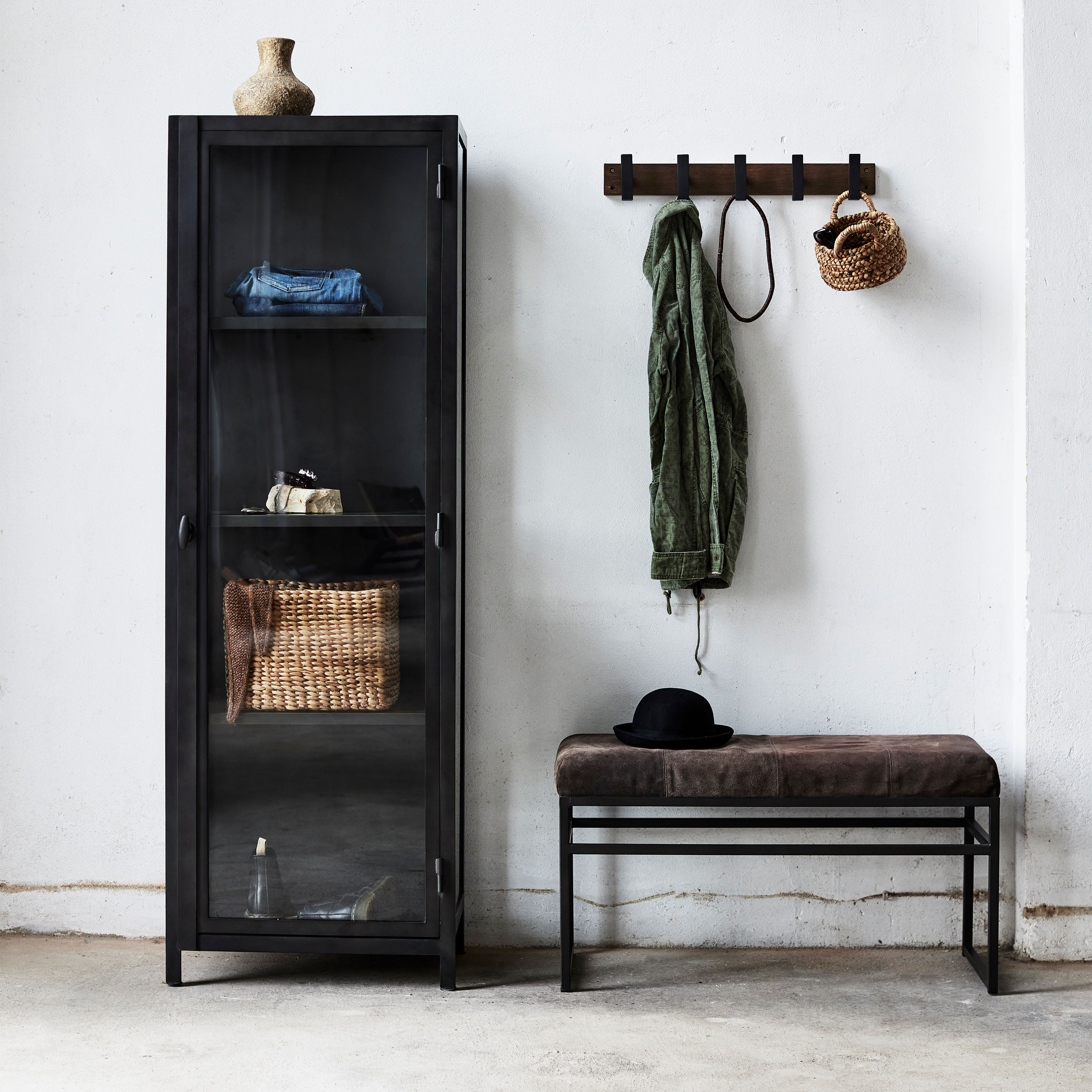 Muubs Bronx Bänk Black Iron/Suede Small