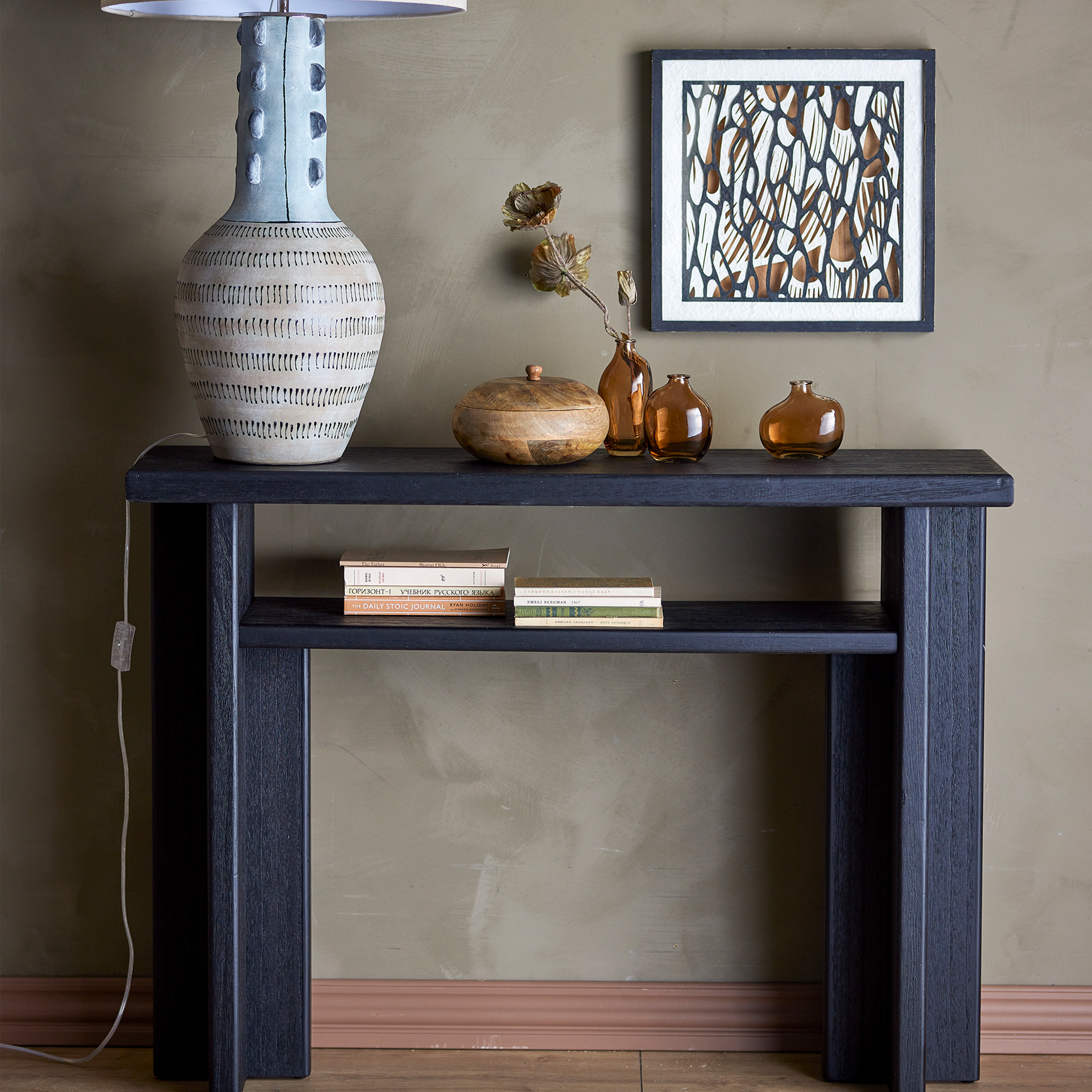 Bloomingville Cupa Console Table Black 110cm