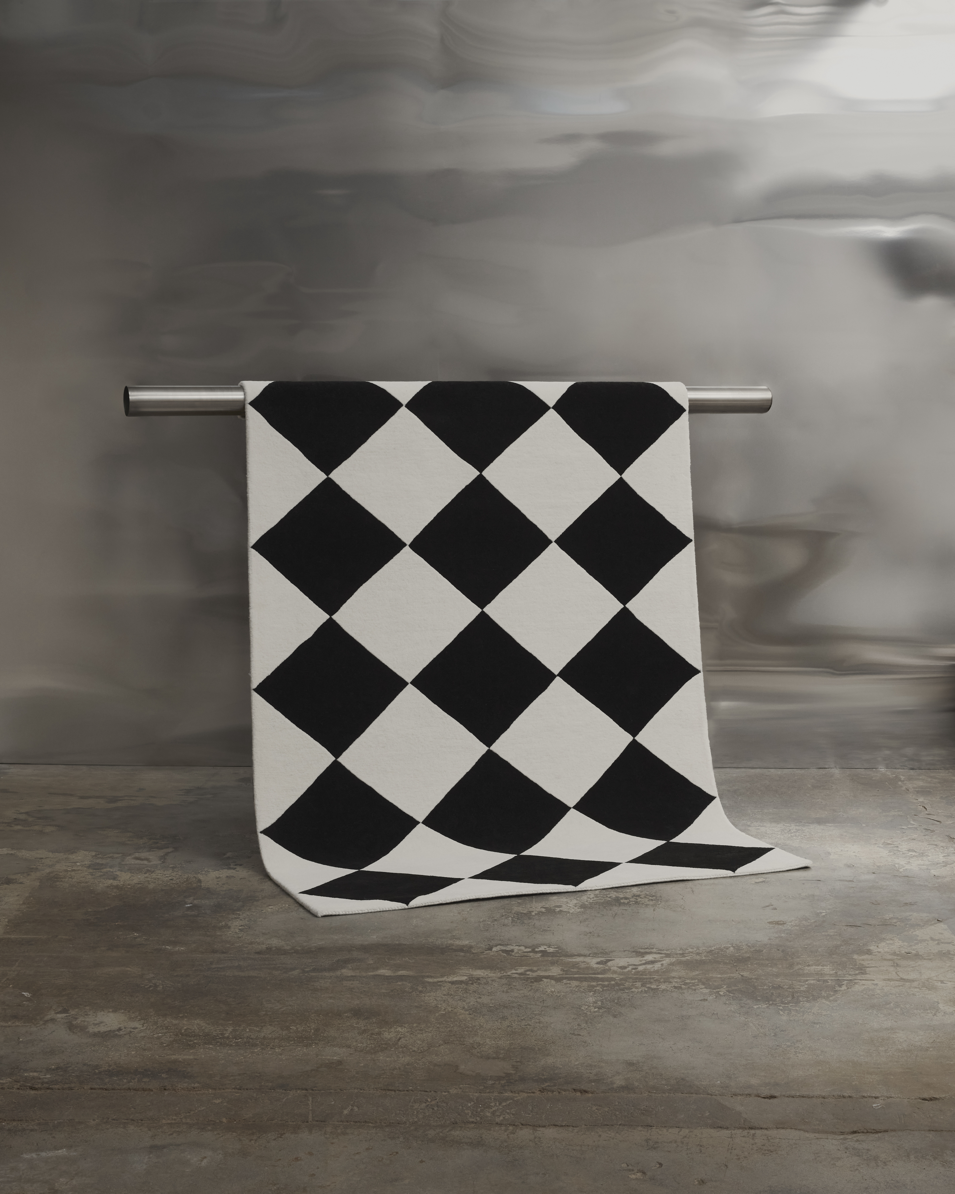 Tinted Tenman Villamatto Musta/Valkoinen 200x300