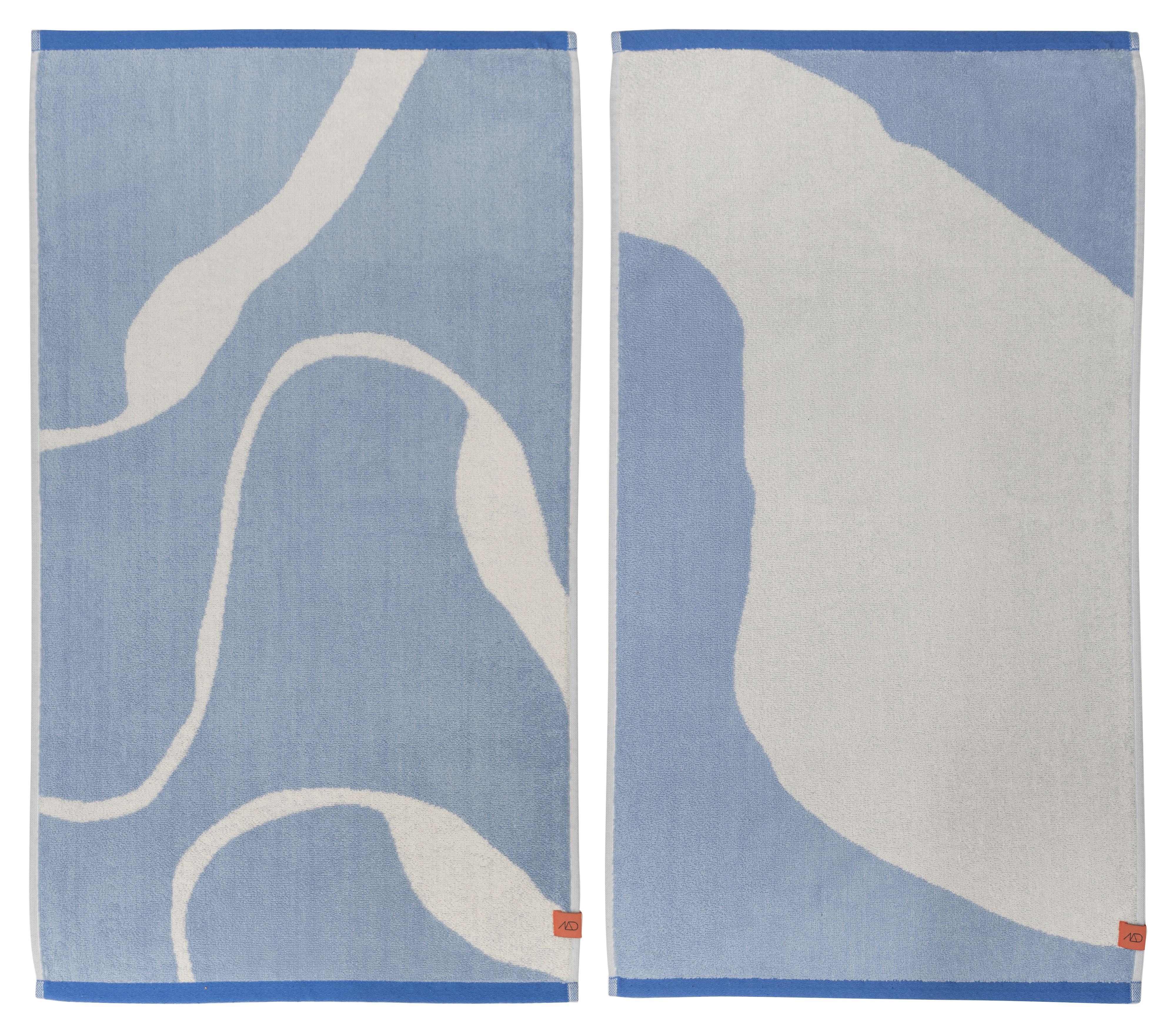 Nova Arte Handduk Light Blue/Off-white 50x90 2-pack