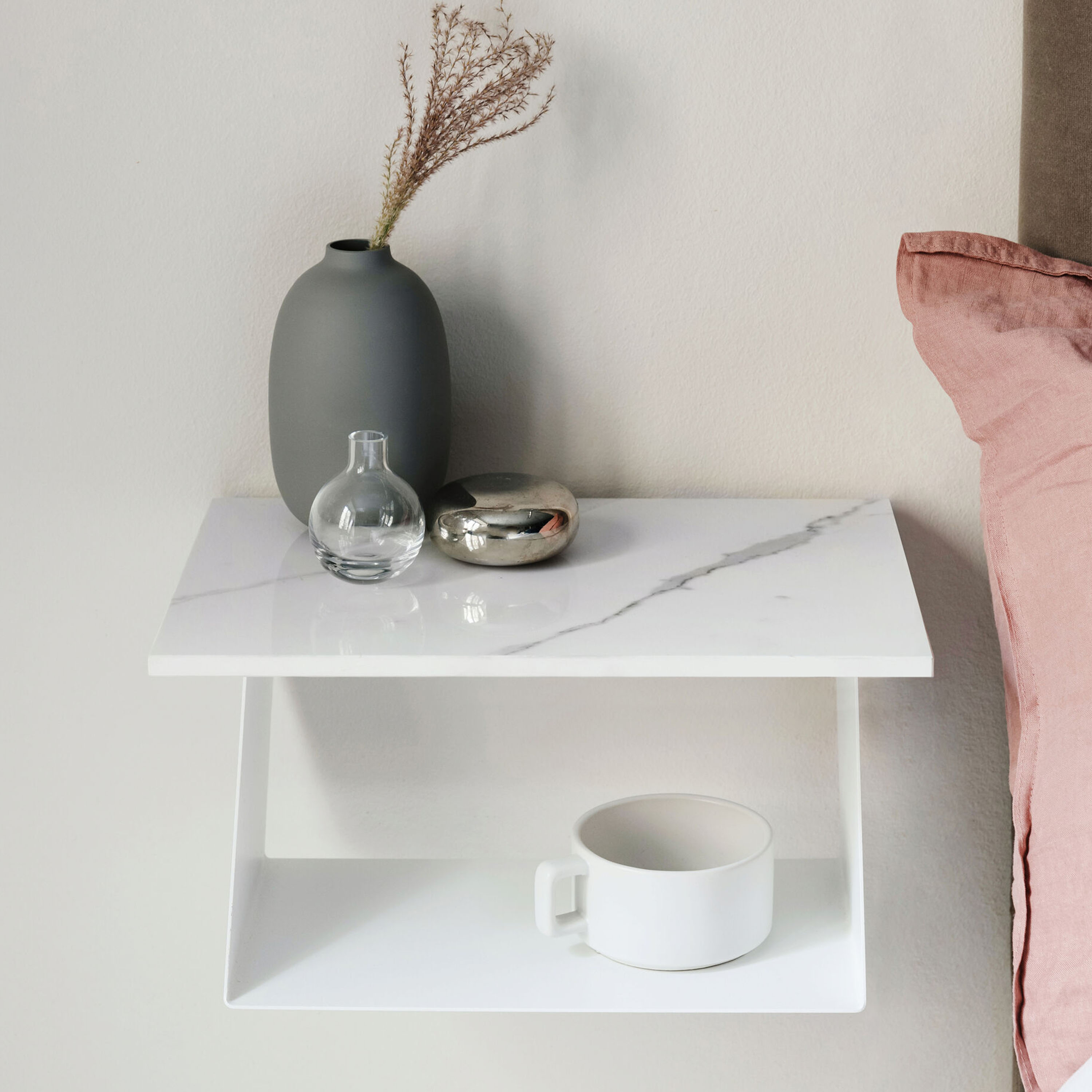 Maze Edgy Edition Bedside Table White 18x37