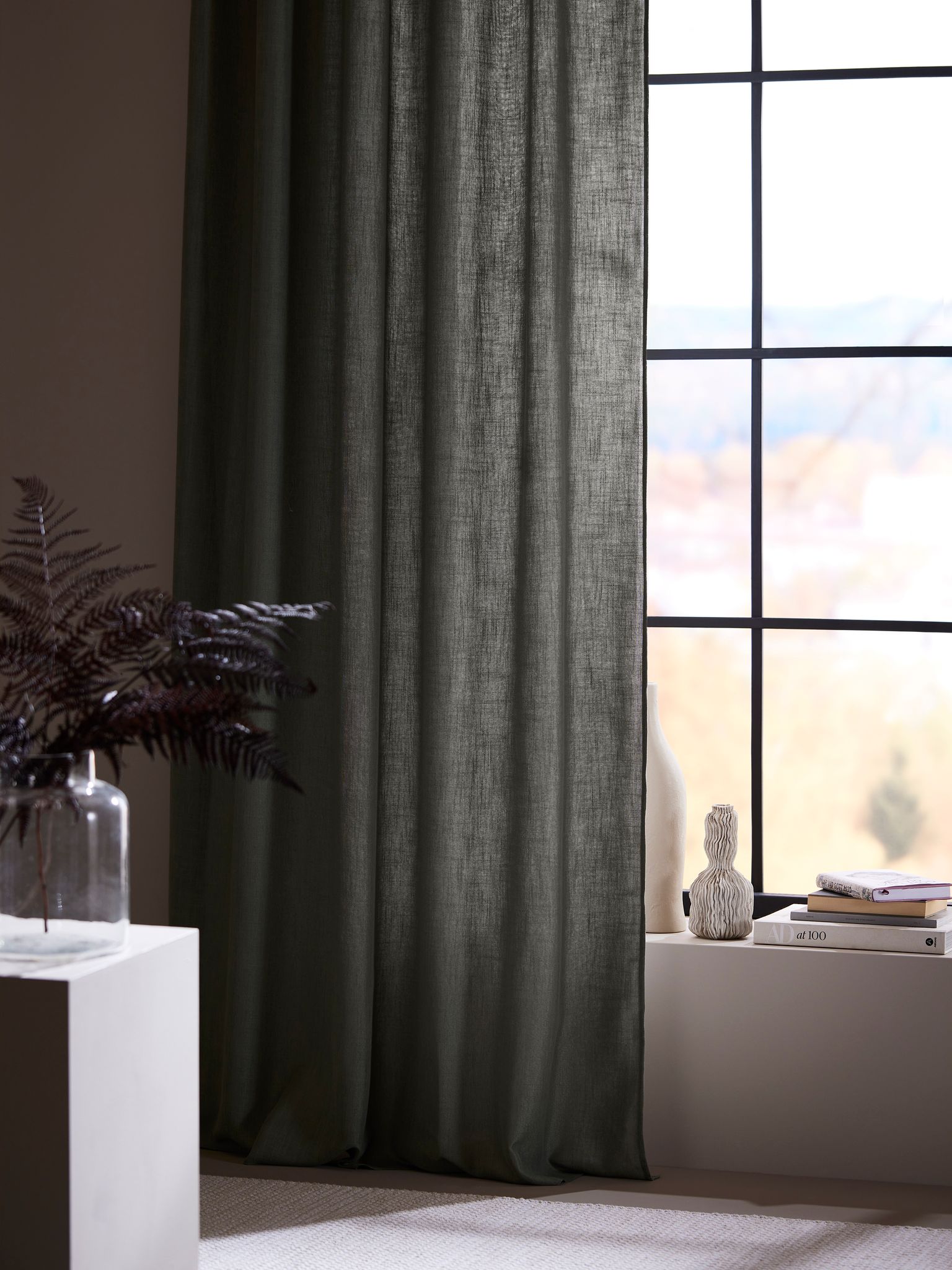 Svanefors Cecil Gardinlängd Mossa 260cm 2-pack