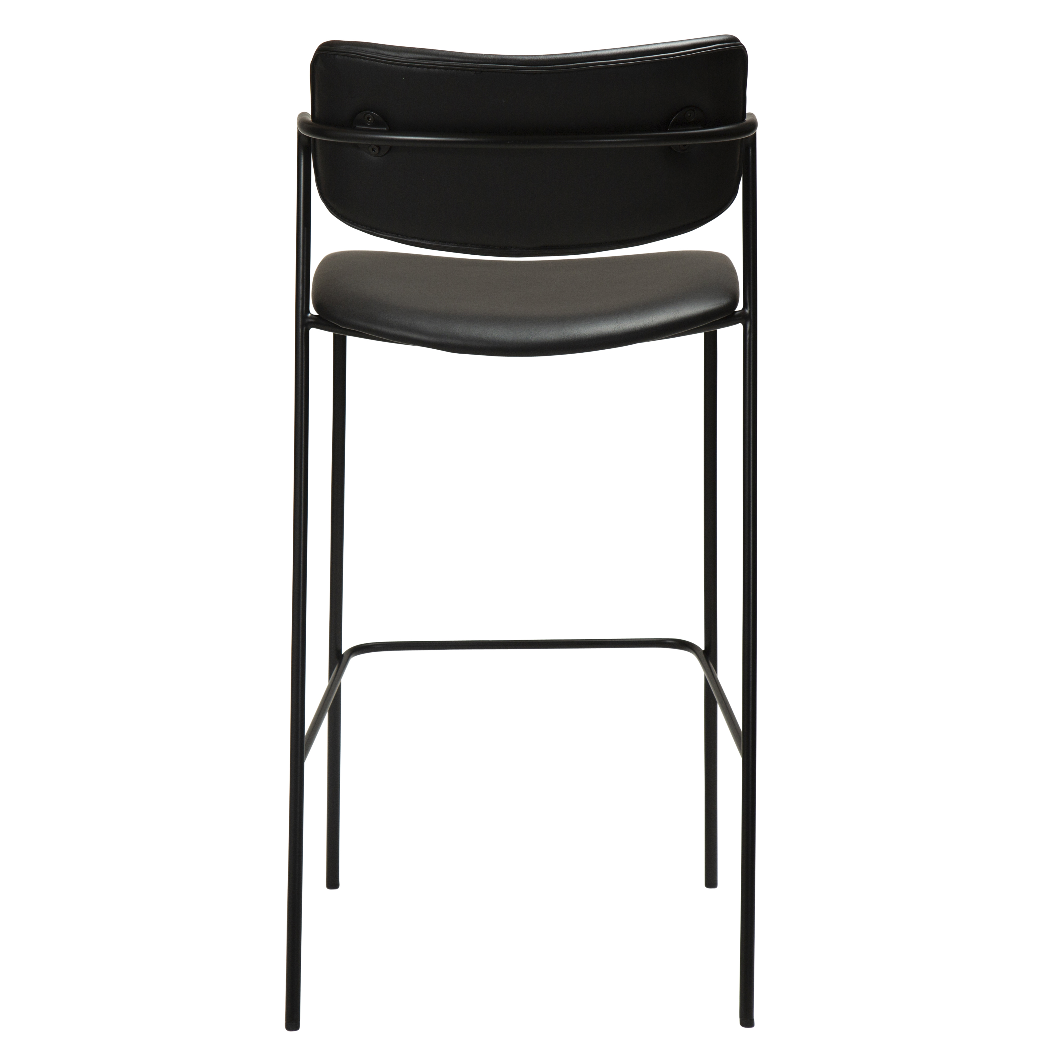 Dan Form Zed Barstol Konstläder Svart/Svart 67cm