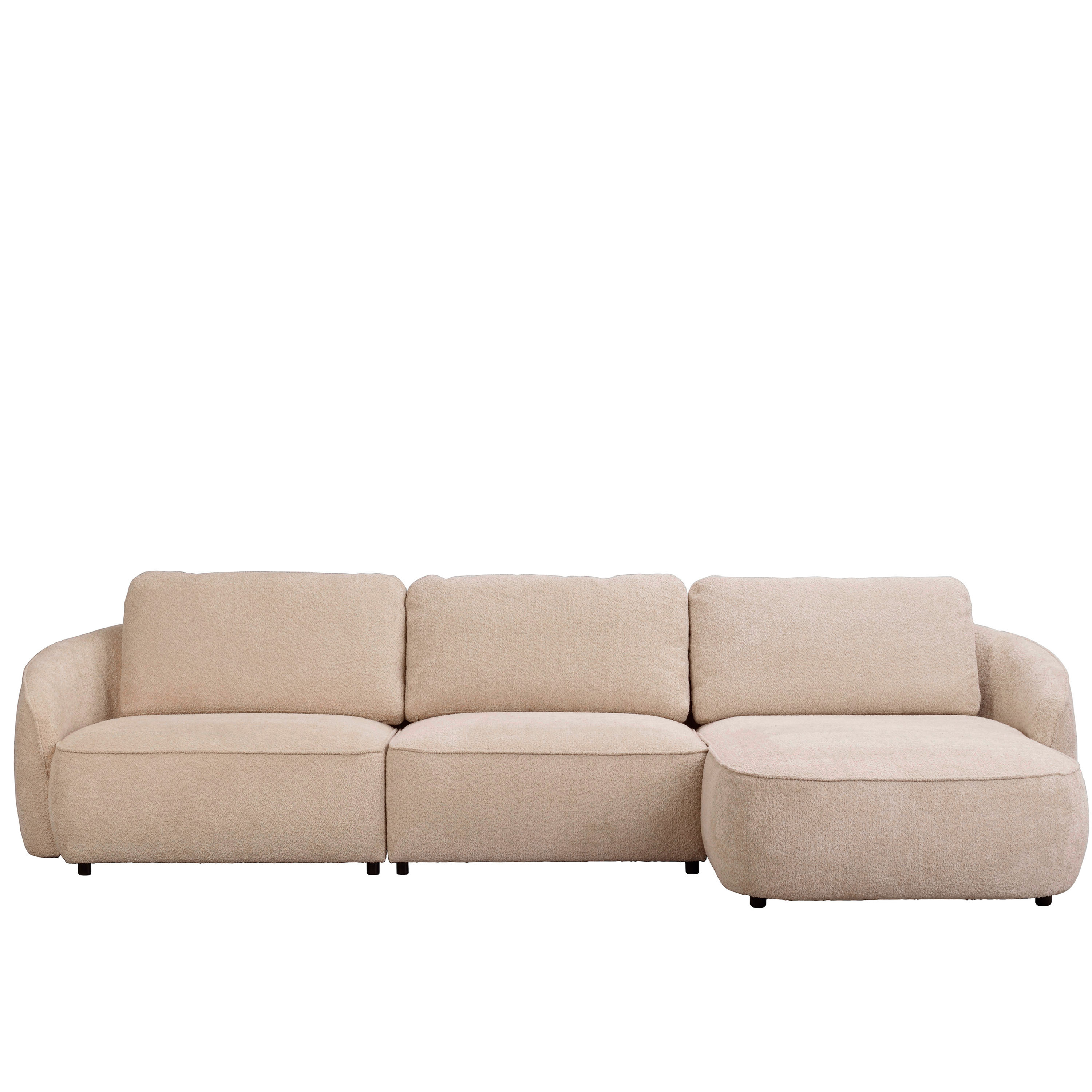 Norris 4-sits Soffa Schäslong Höger Ljusbeige 319cm