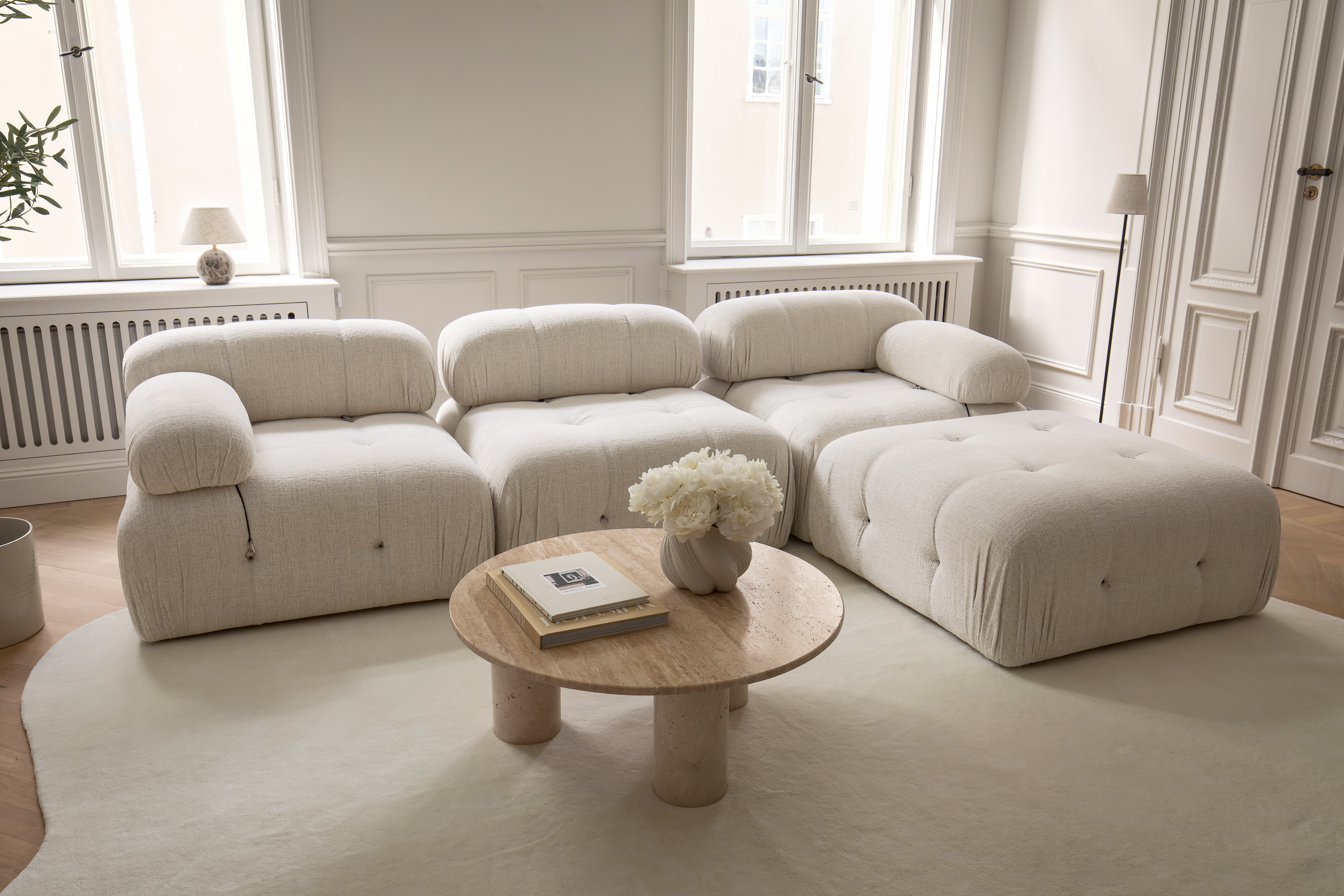 Sleepo Collection Blanca 3-sits Divansoffa Cream