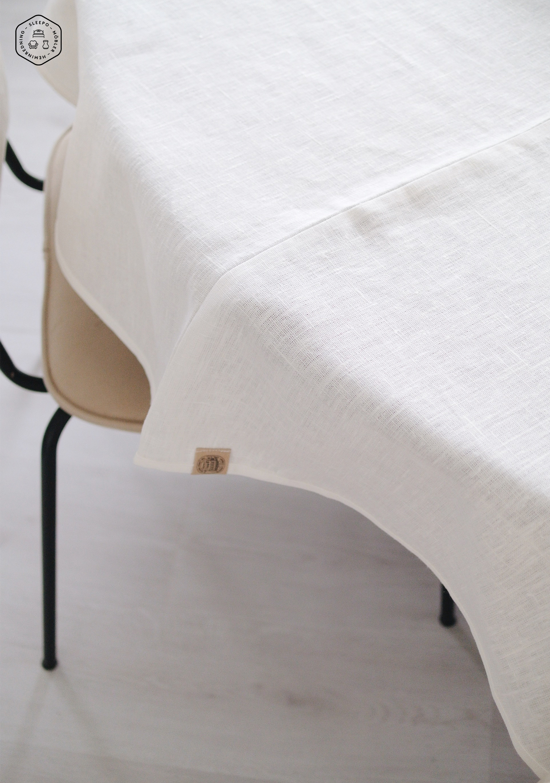 Lovely Linen Classic Linneduk Off-white Ø200