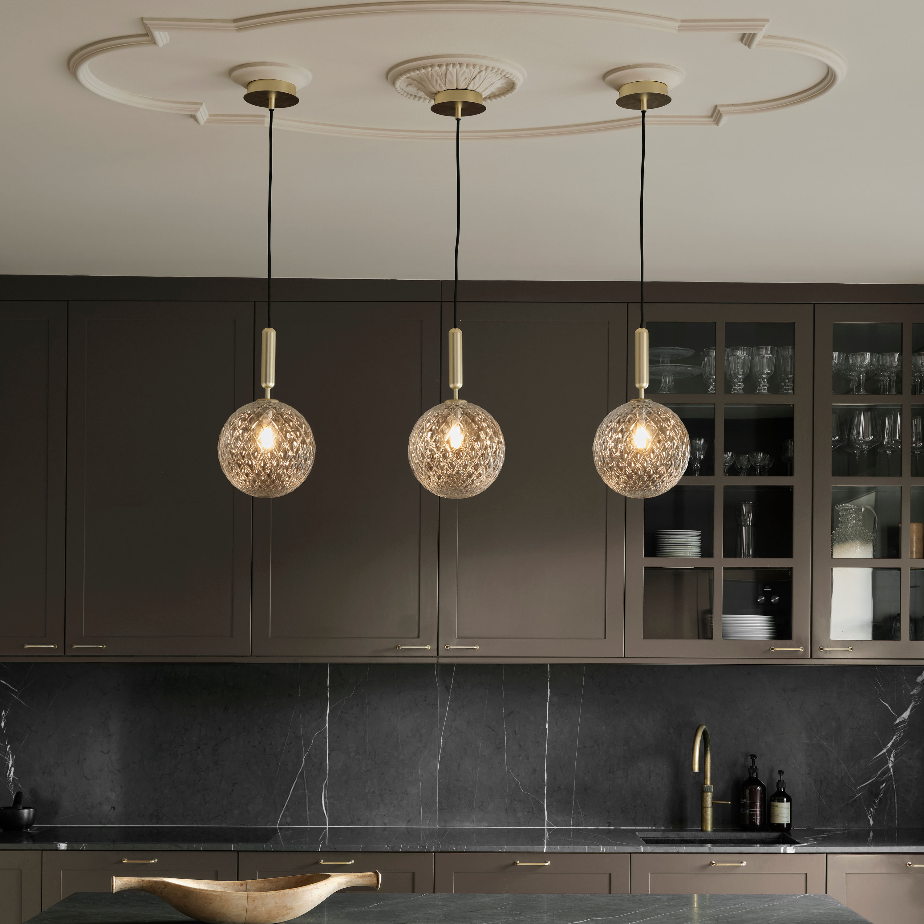 Nuura Miira 1 Taklampa Brass/Optic Clear Ø20