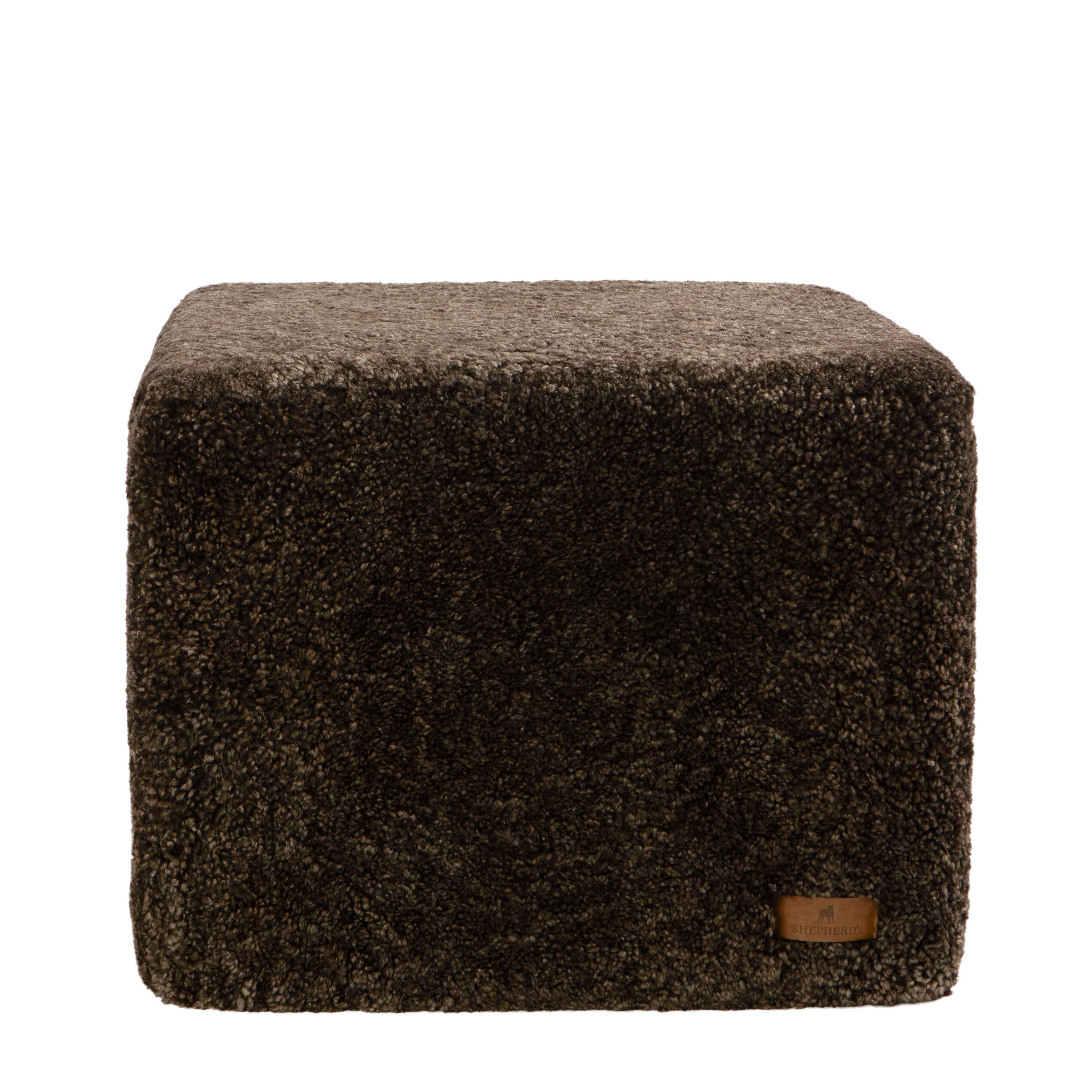 Emma Sittpuff Fårskinn Cappuccino 40x40
