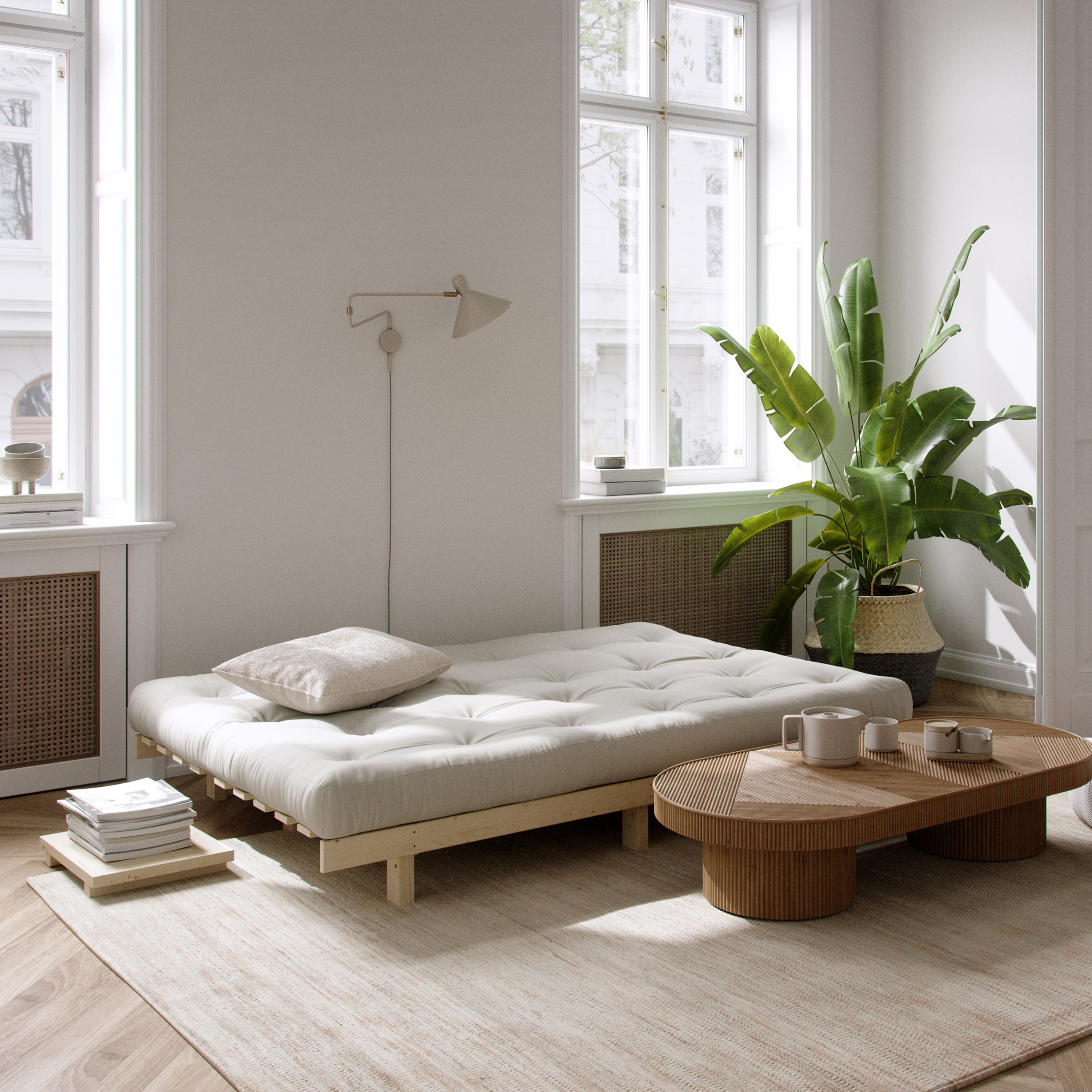 Karup Design Lean Vuodesohva Natur/Mocca 190cm