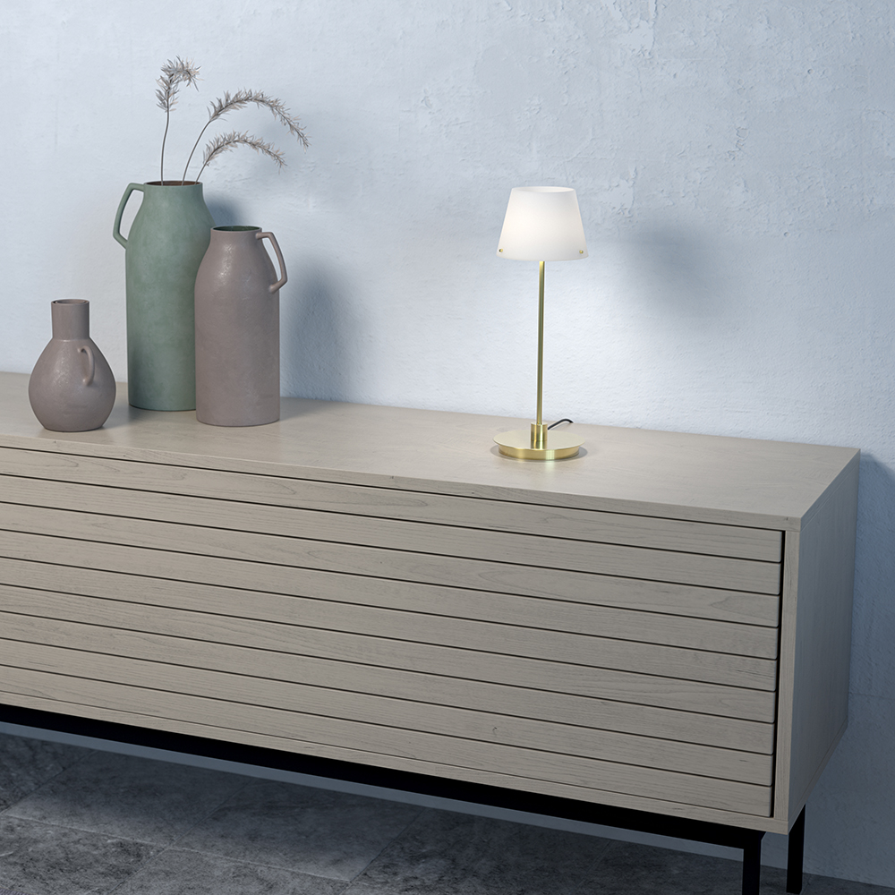 Herstal Gil il Grande Bordslampa Mässing