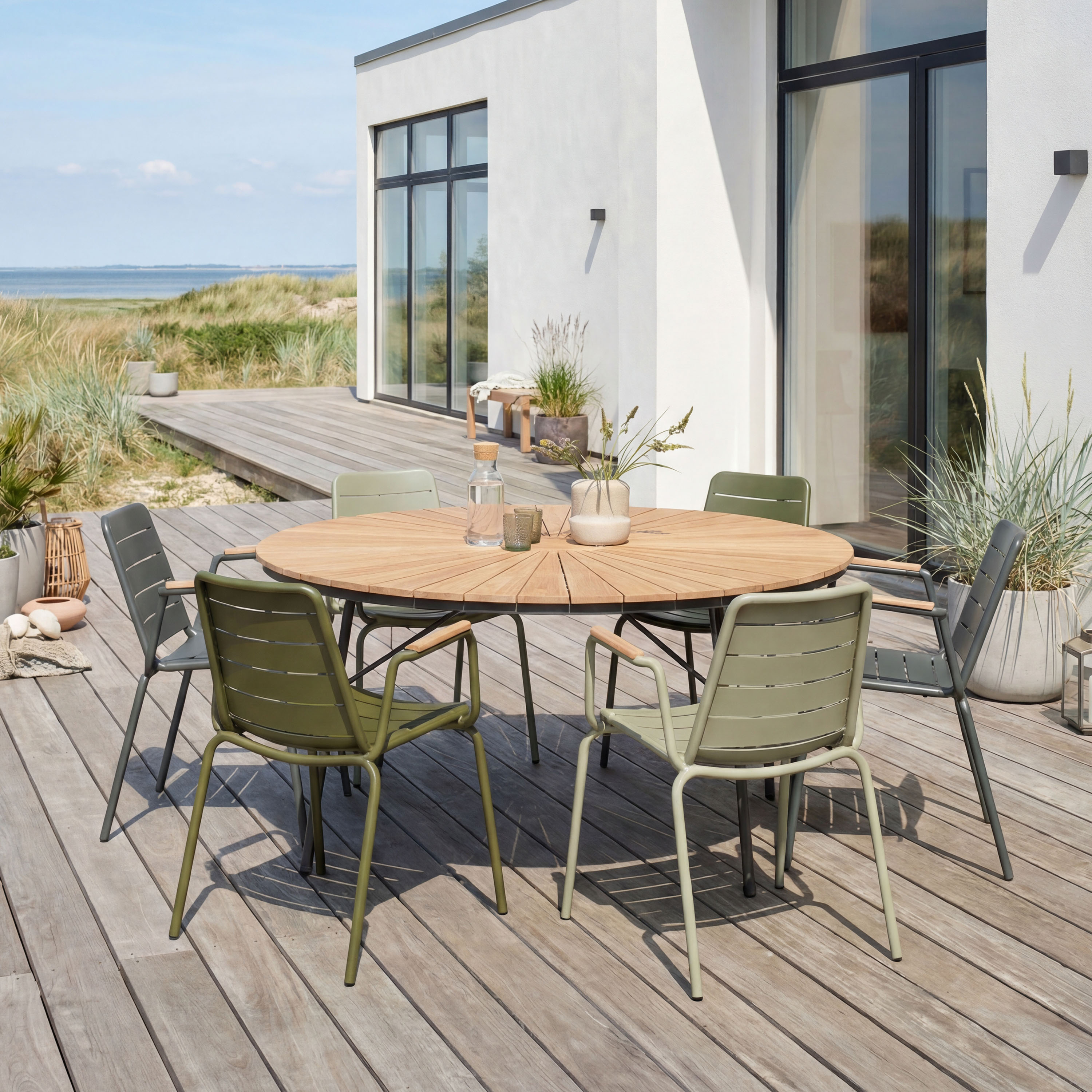 Cinas Parc Käsinojallinen Tuoli Olive Green