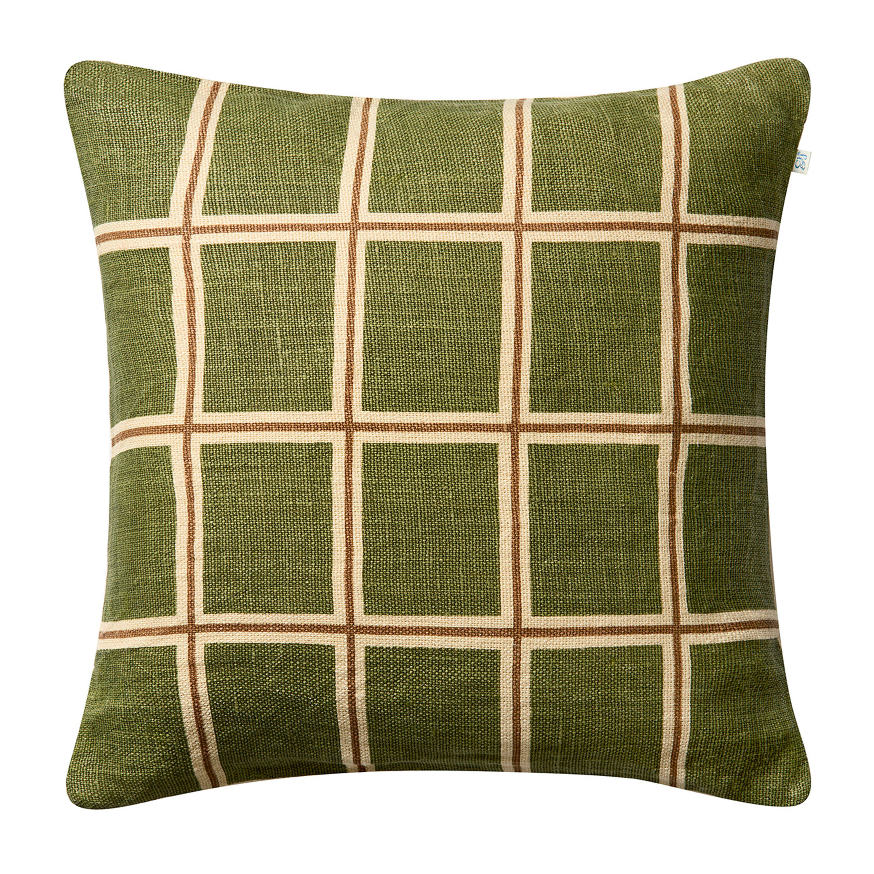 Raha Kuddfodral Cactus Green/Taupe 50x50