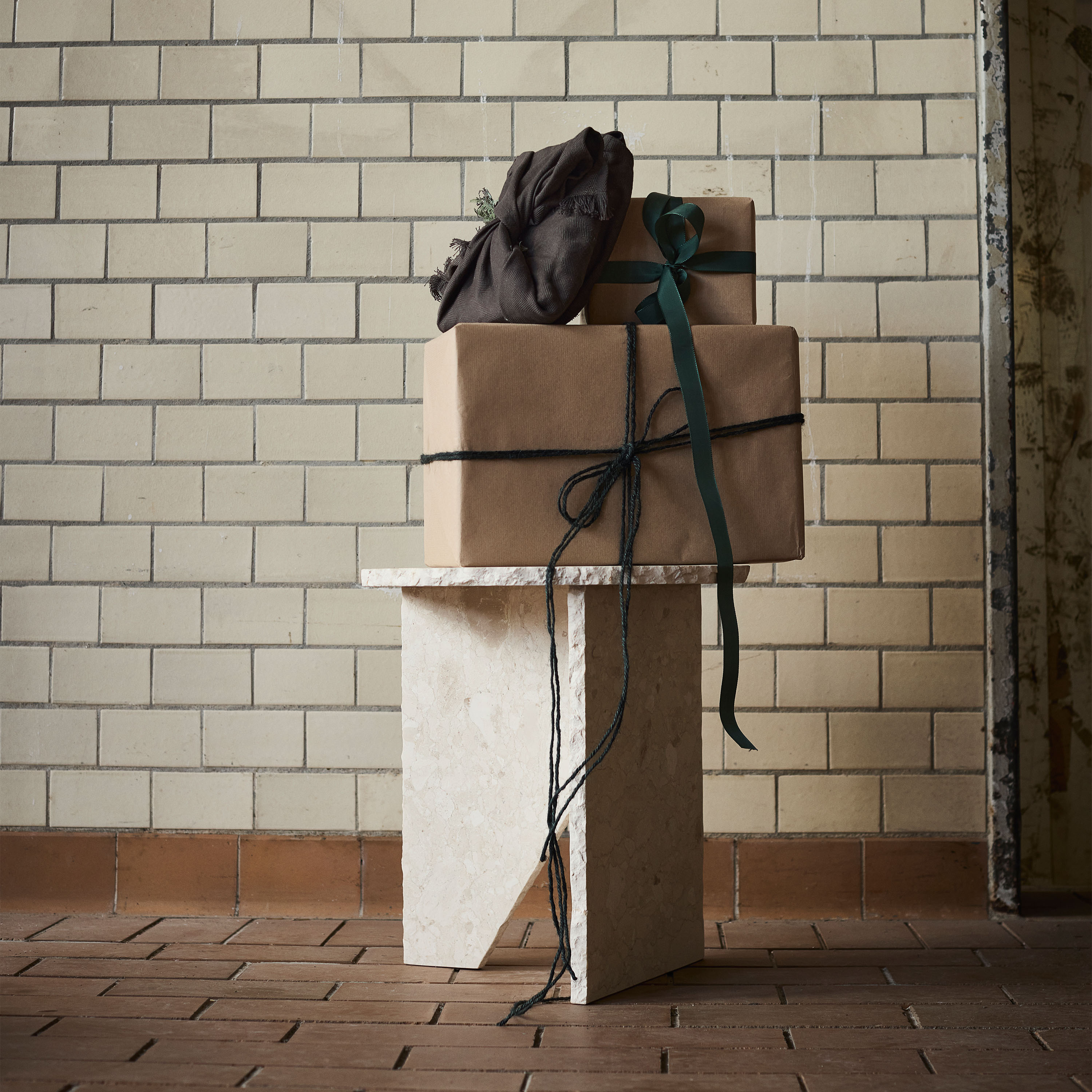 Muubs Verde Sidebord Cream Marble Ø40