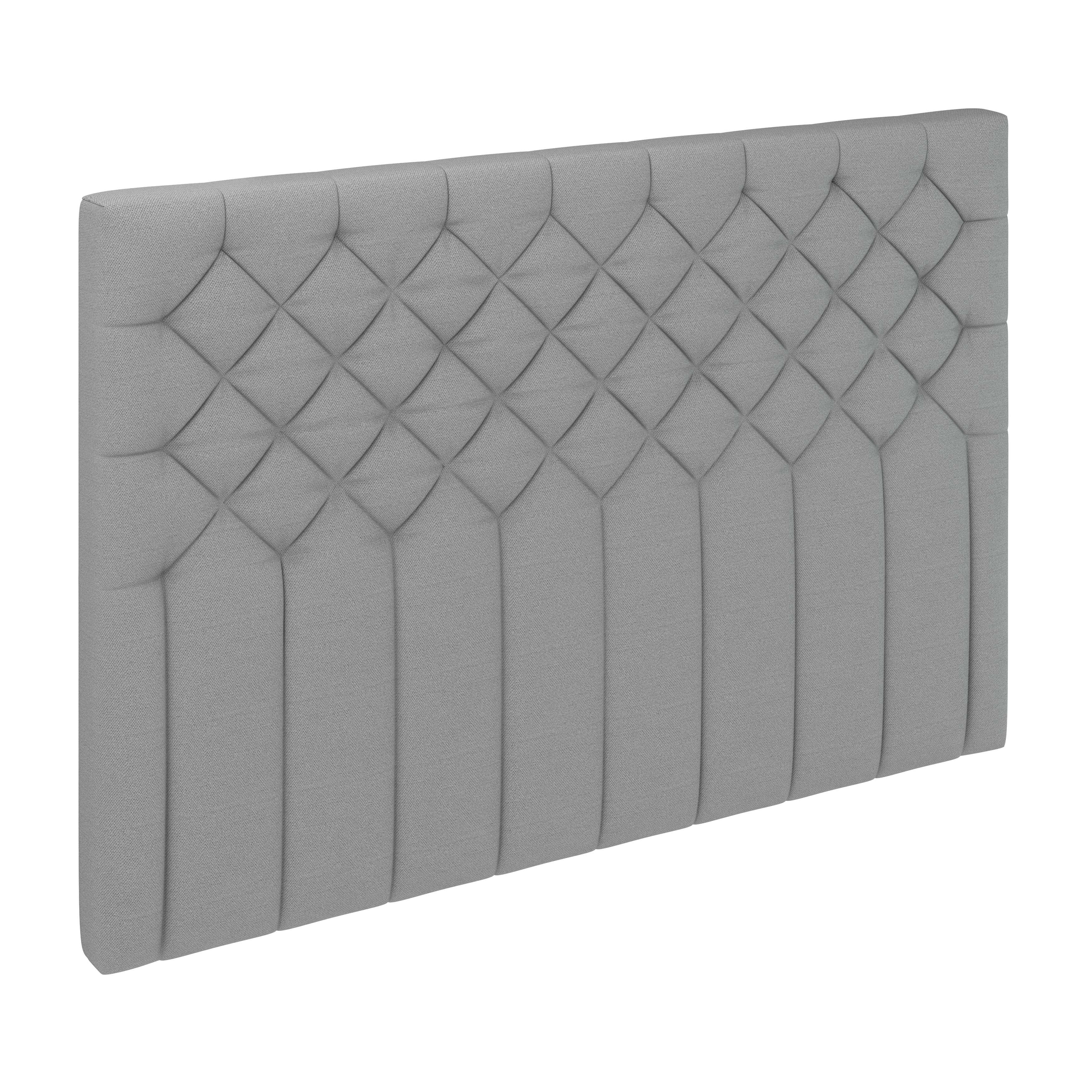 Kinnabädden - Jupiter Chesterfield Vägghängd Sänggavel Lightgrey 140cm - Grå