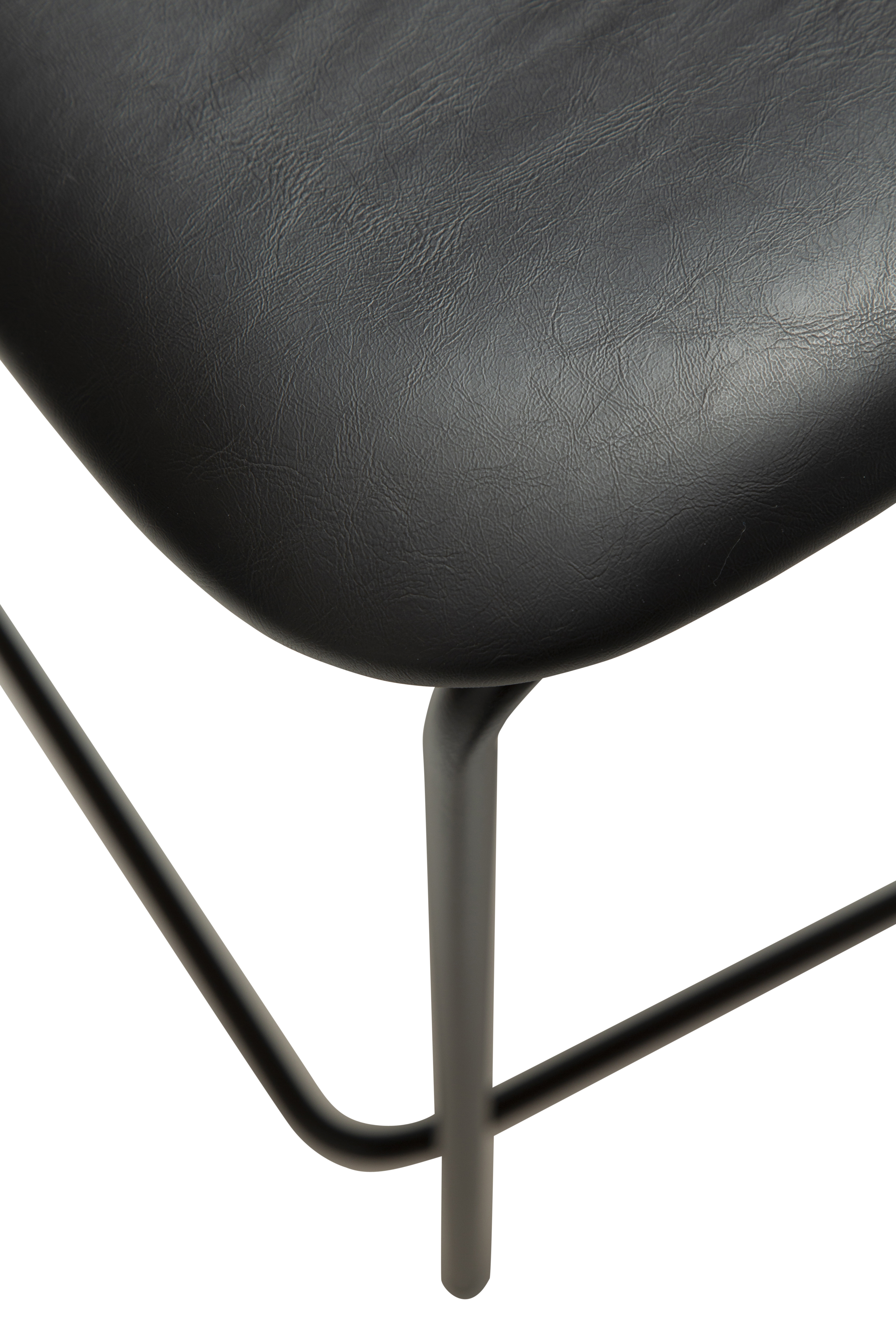 Dan Form Zed Barstol Konstläder Svart/Svart 67cm