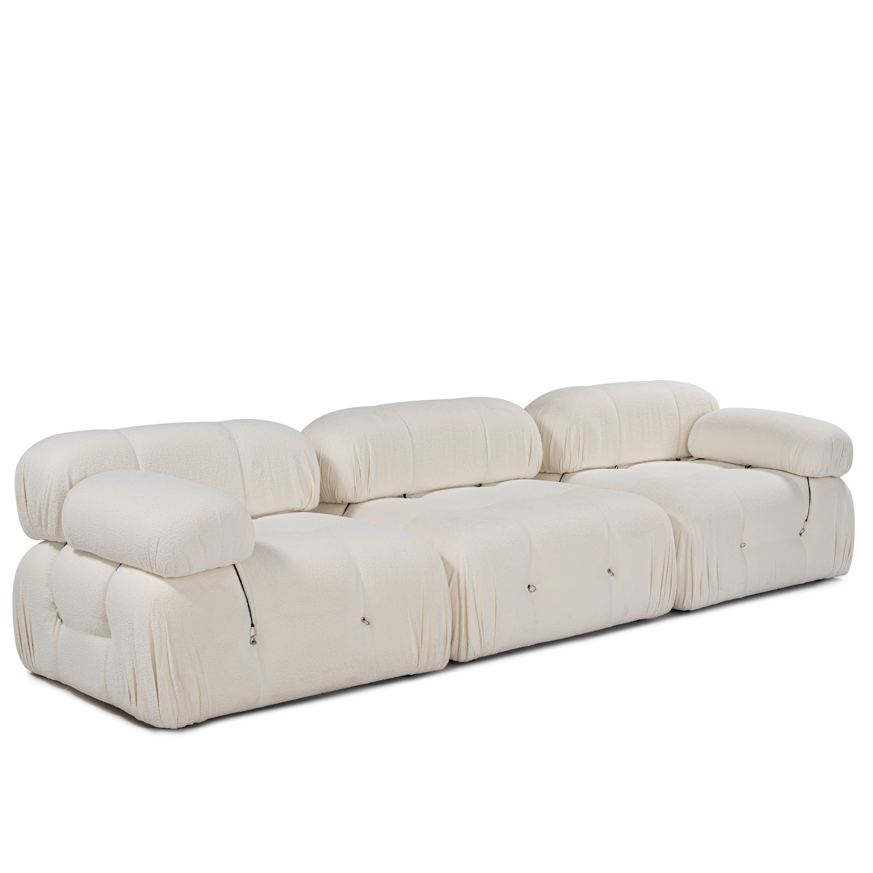 Sleepo Collection Blanca 3-sits Soffa White Bouclé