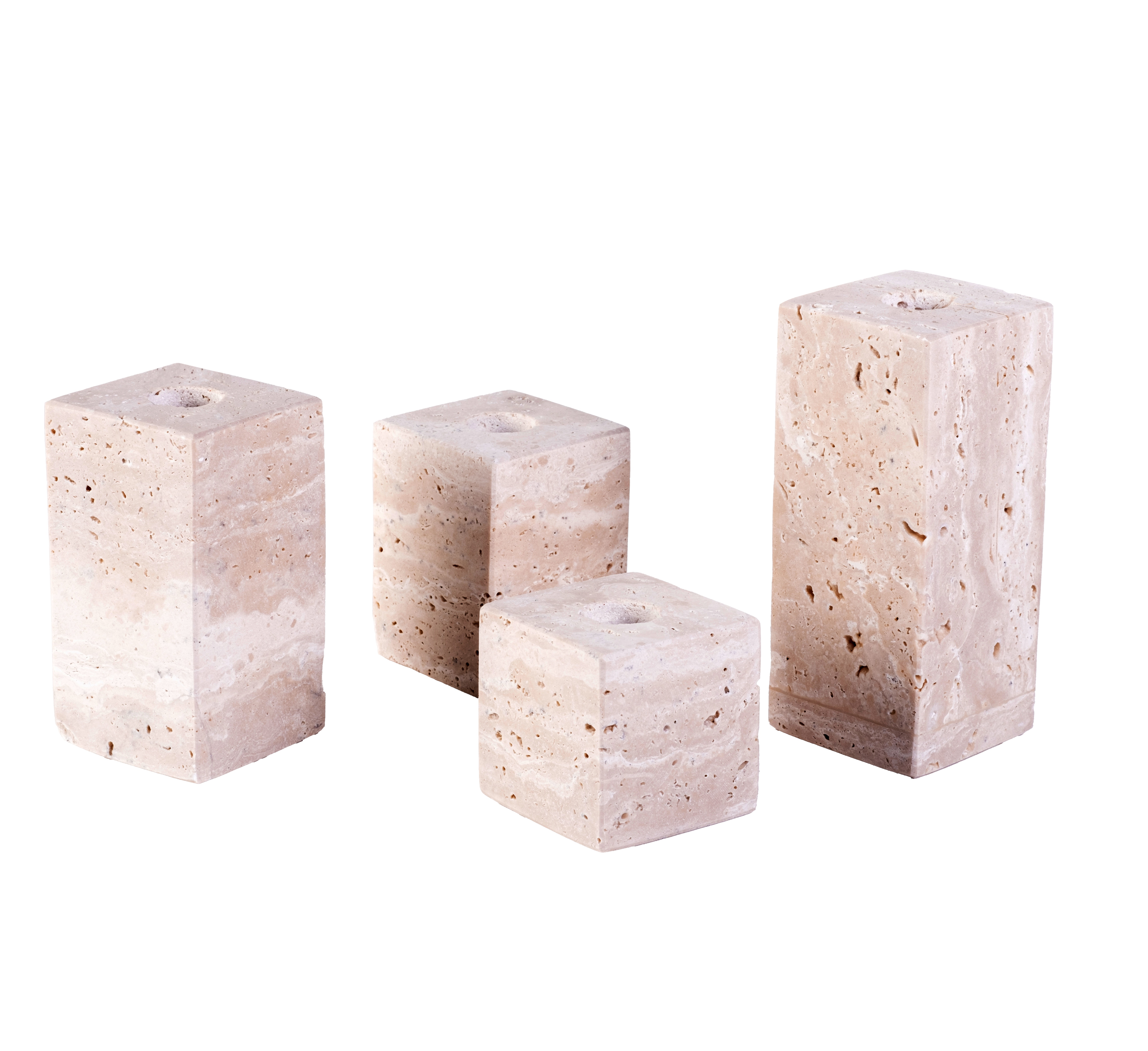 Sleepo Collection - Travis Ljusstake Travertin 4-pack - Beige
