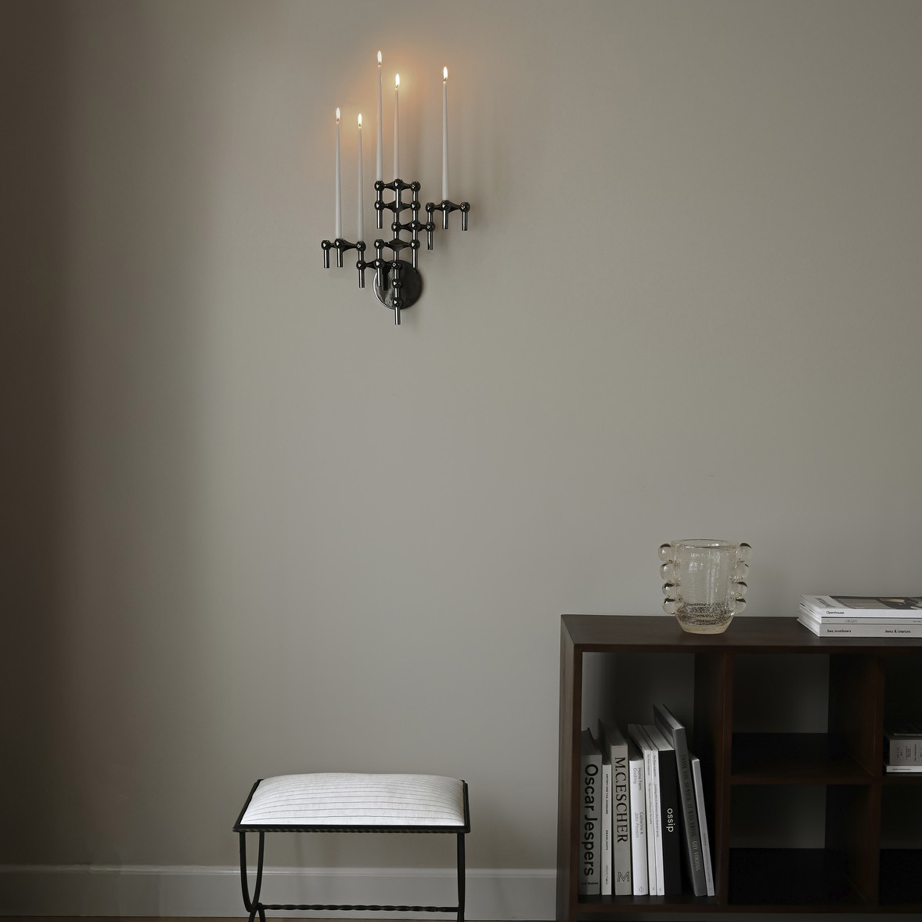 Stoff STOFF Nagel Väggljusstake Ljusstake Black Chrome