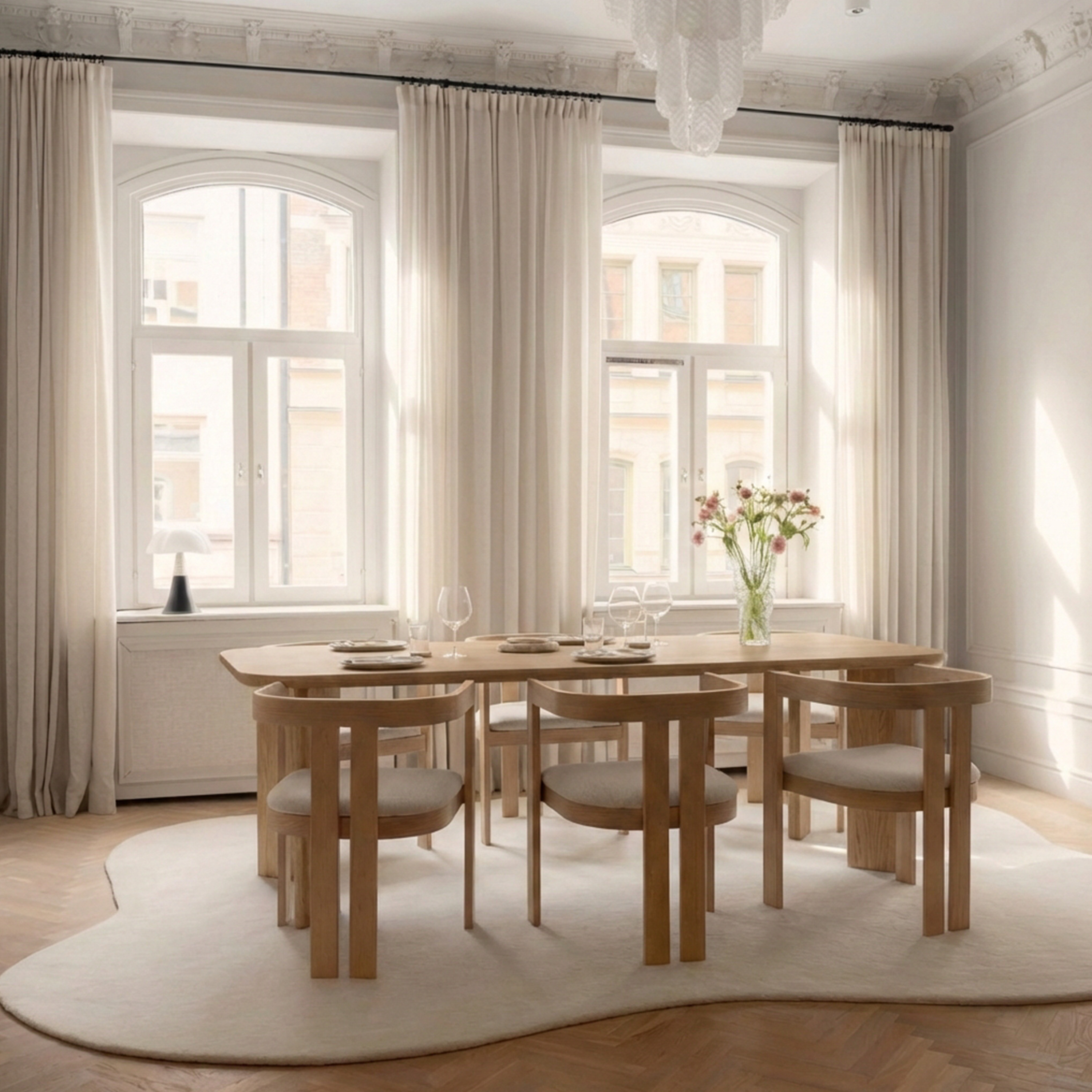 Sleepo Collection Ollie Dining Table White Oiled Oak 220cm