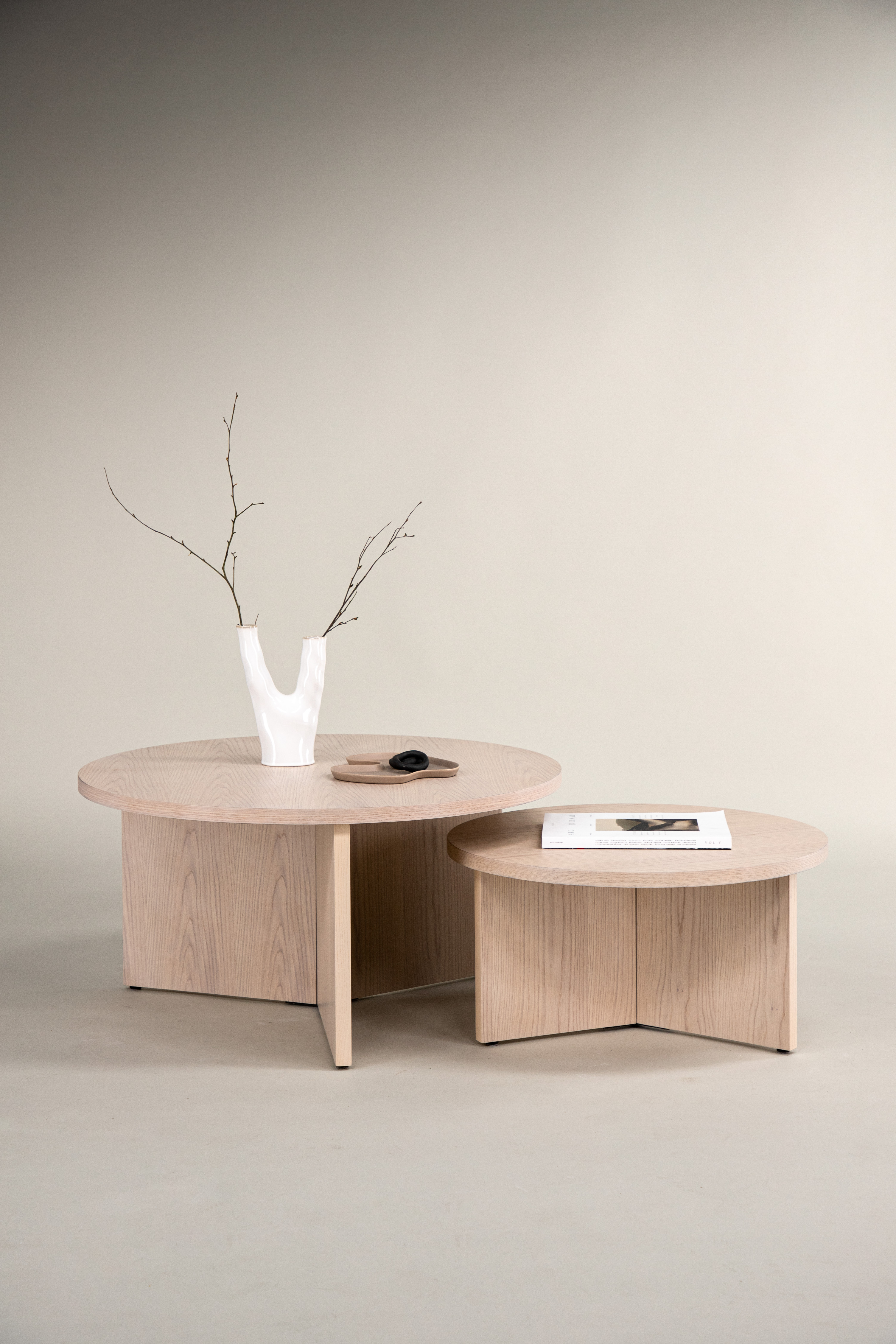 Vind Saltö Soffbord Whitewash Ø65