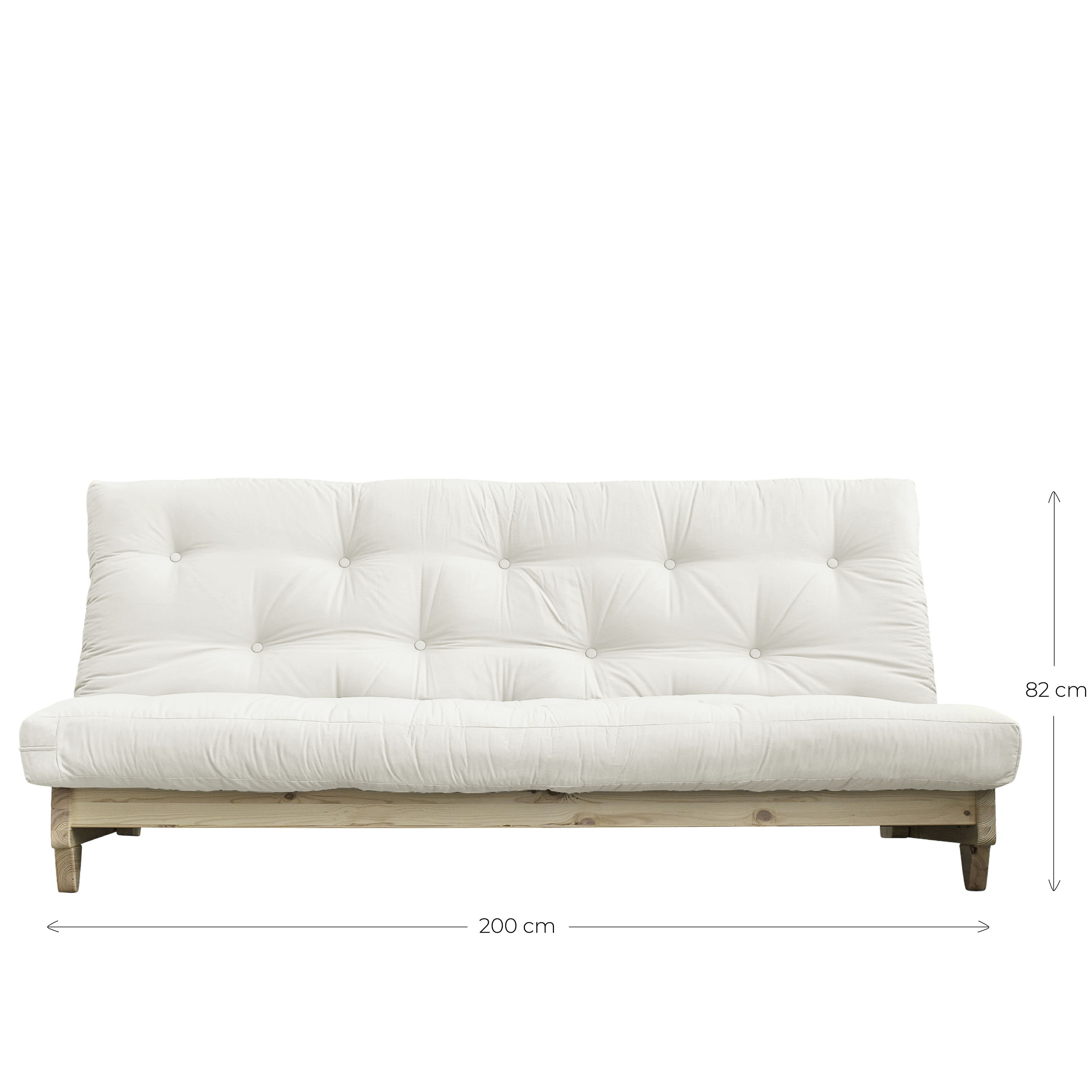 Karup Design Fresh Sofa Bed Natural/Petrol Blue 200cm