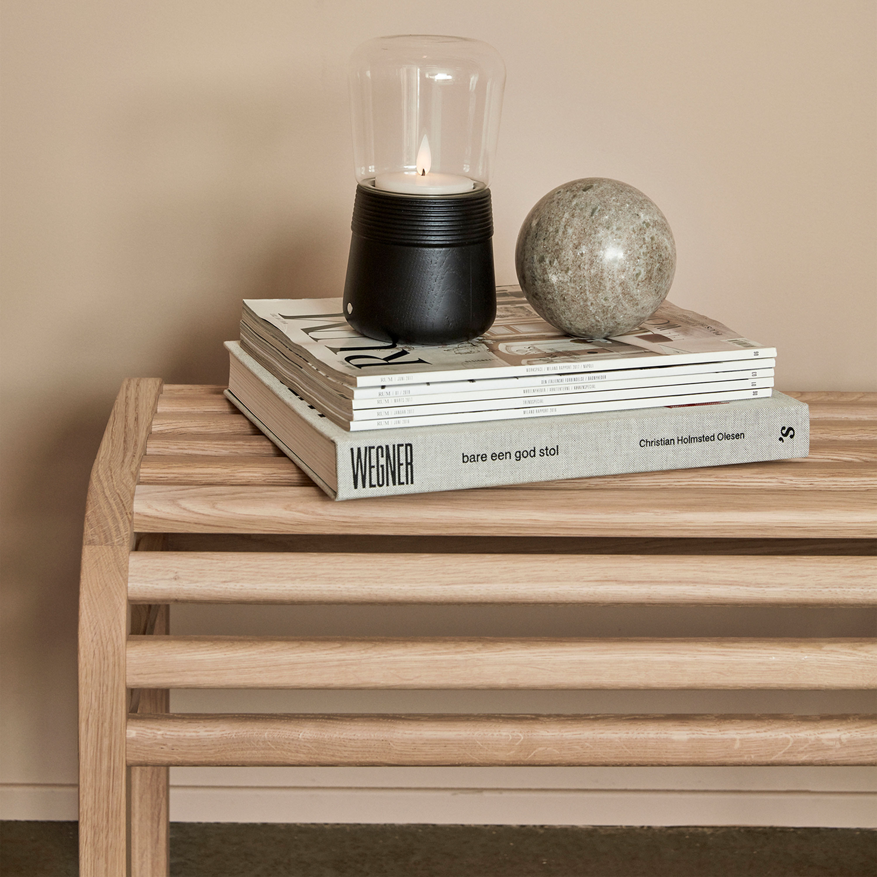 Andersen Furniture B1 Benk Hvitpigmentert Eik 80cm