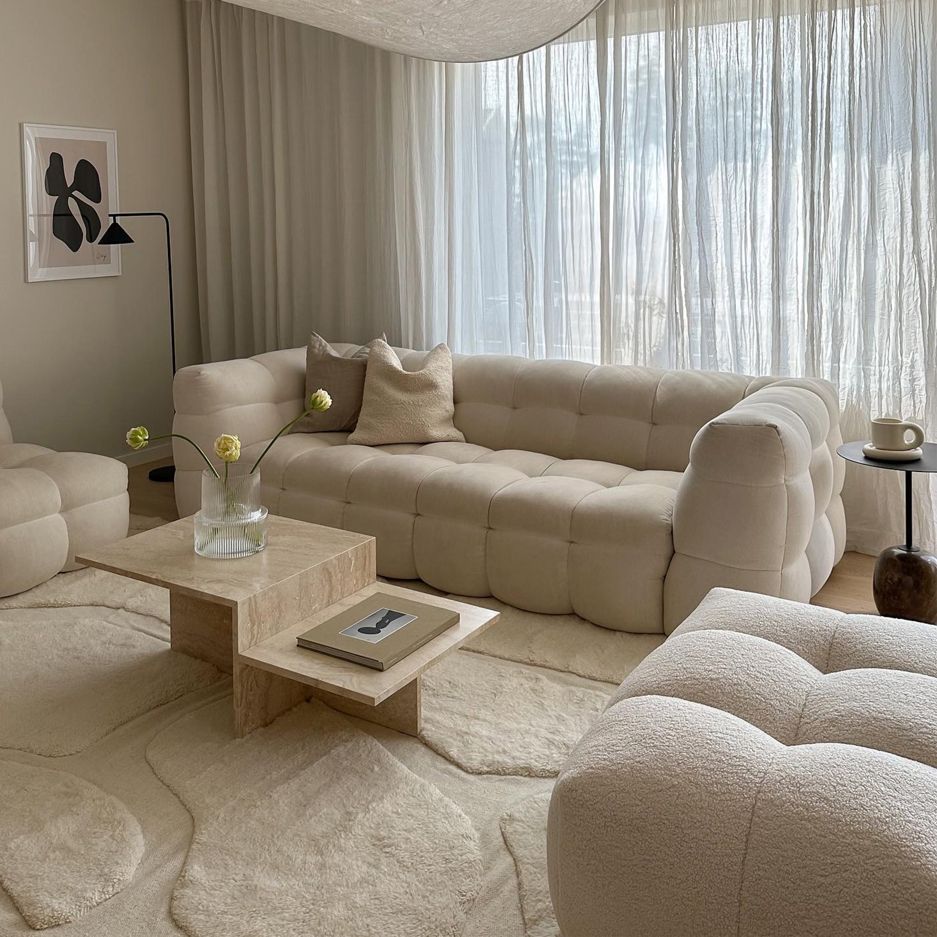 Sleepo Collection Billie Sittpuff Creme Teddy Small