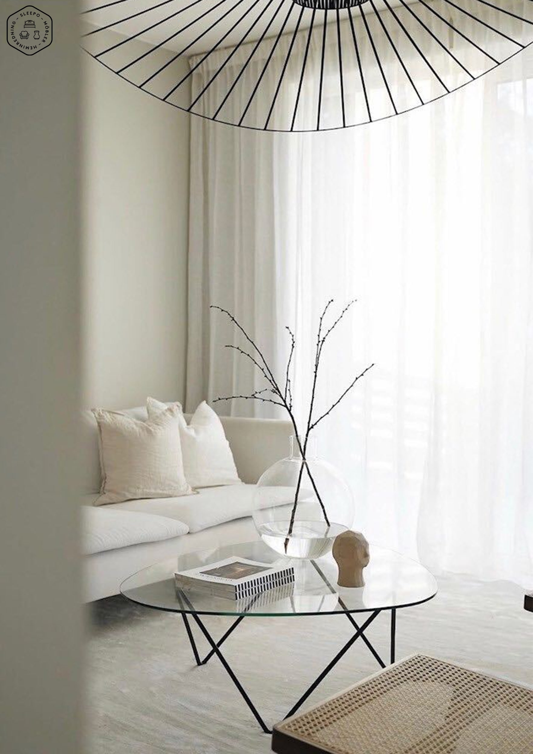 Himla Dalsland Gardinlengde Lin Hvit 290cm