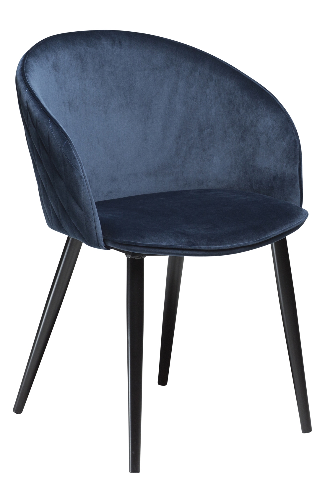 Dan Form - Dual Matstol Sammet Midnight 2-pack - Blå