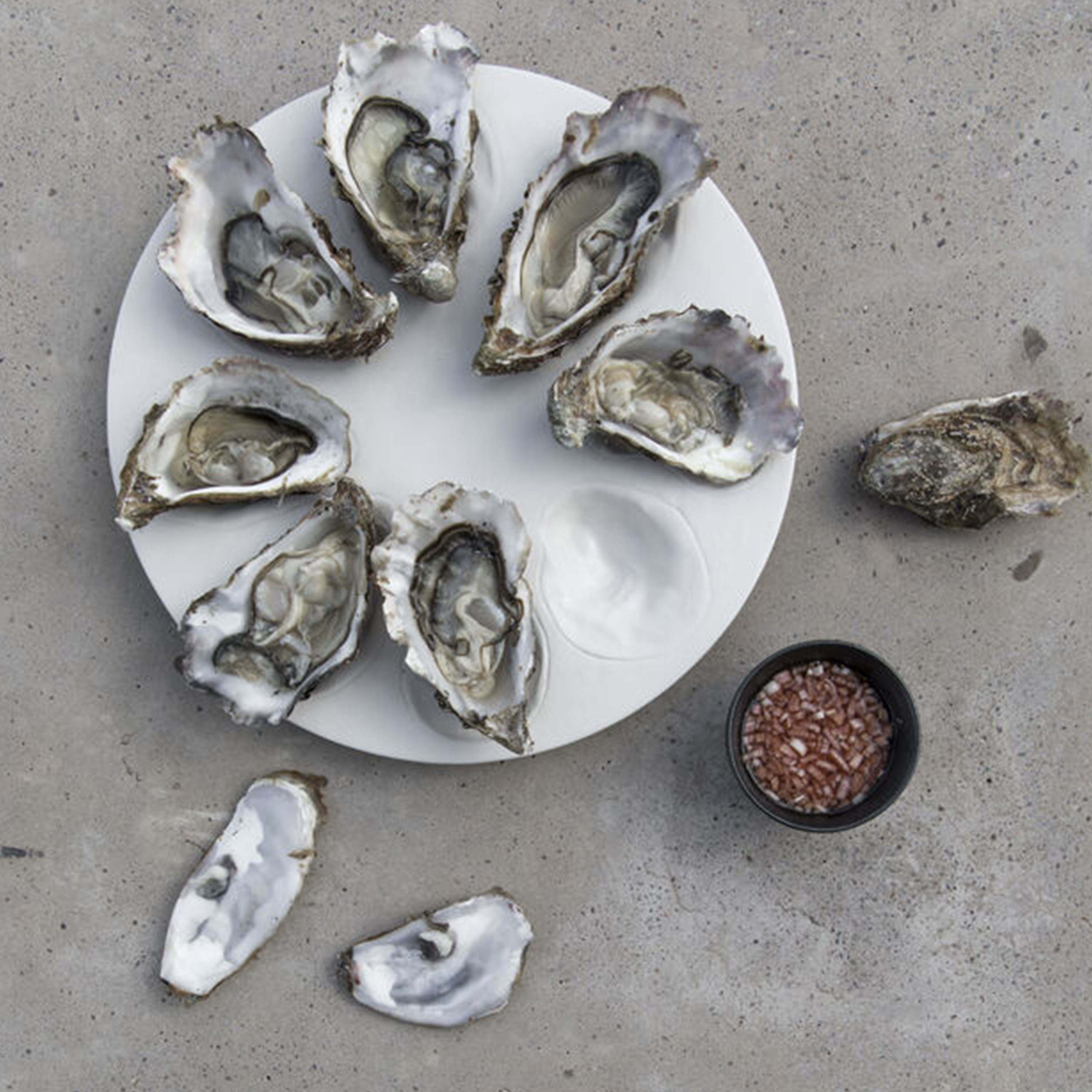 Byon Oyster Servierplatte Weiß Ø27