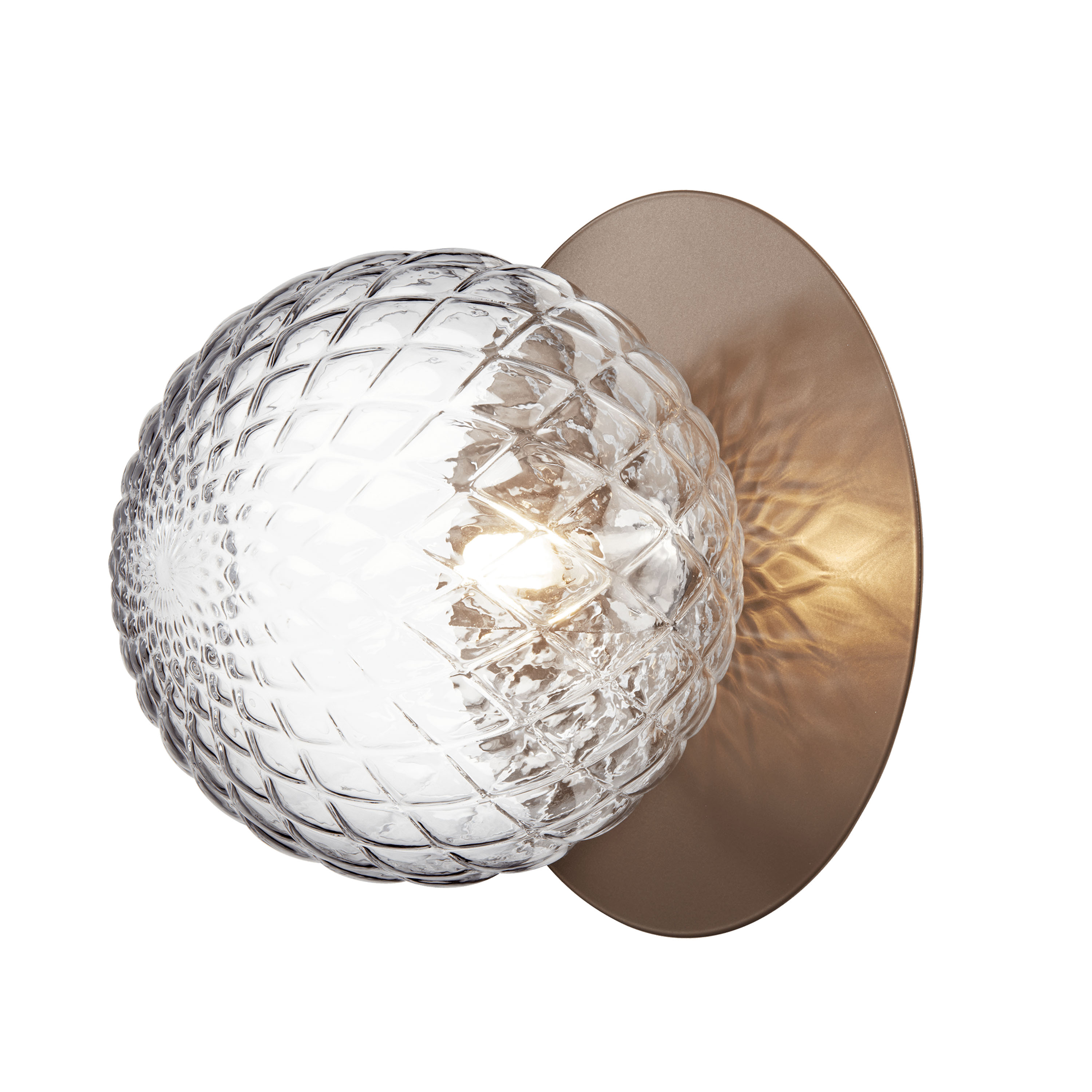 Liila 1 Vägg-/taklampa Dark Bronze/Optic Clear Large