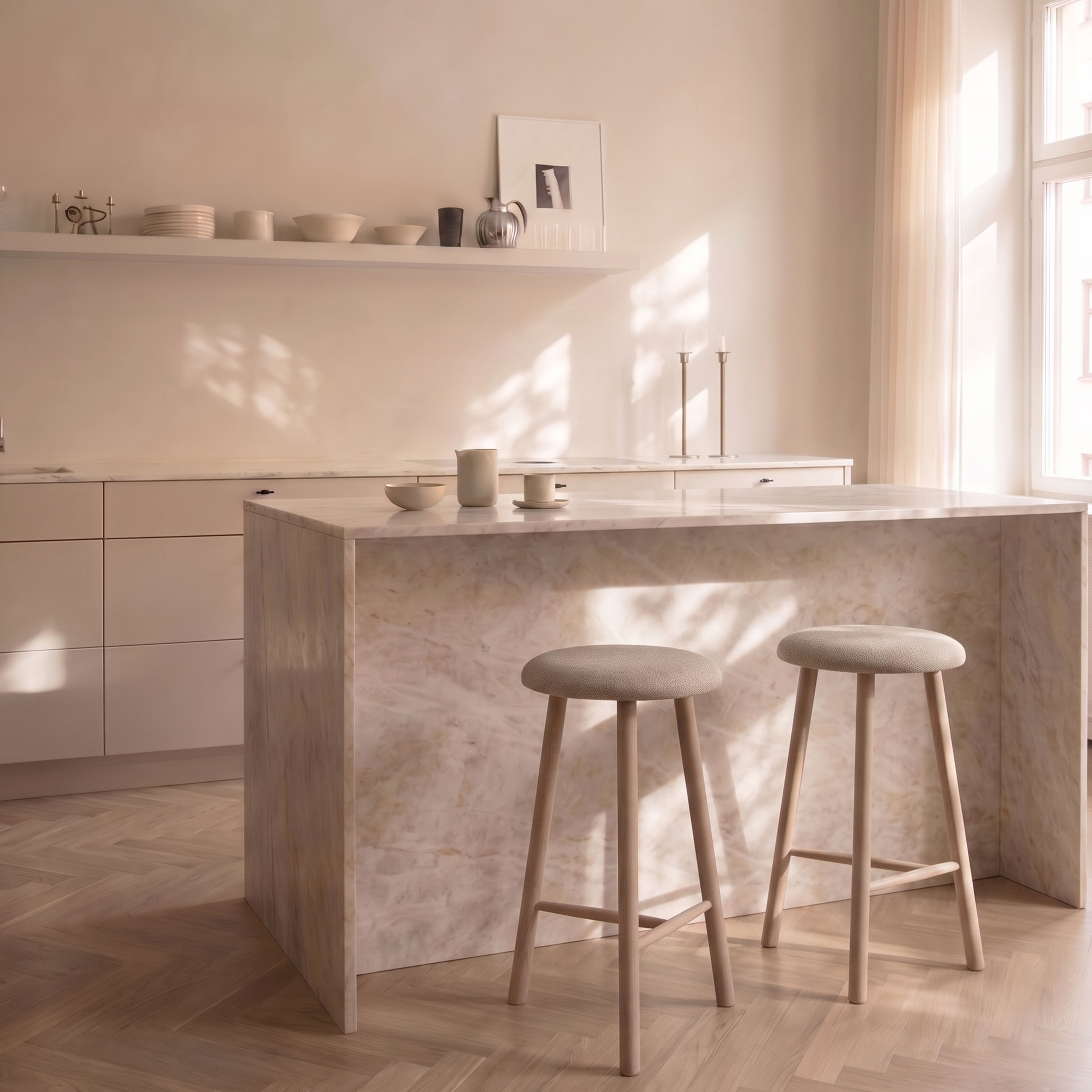 Sleepo Collection Leia Barstol Hvitoljet Eik/Natur