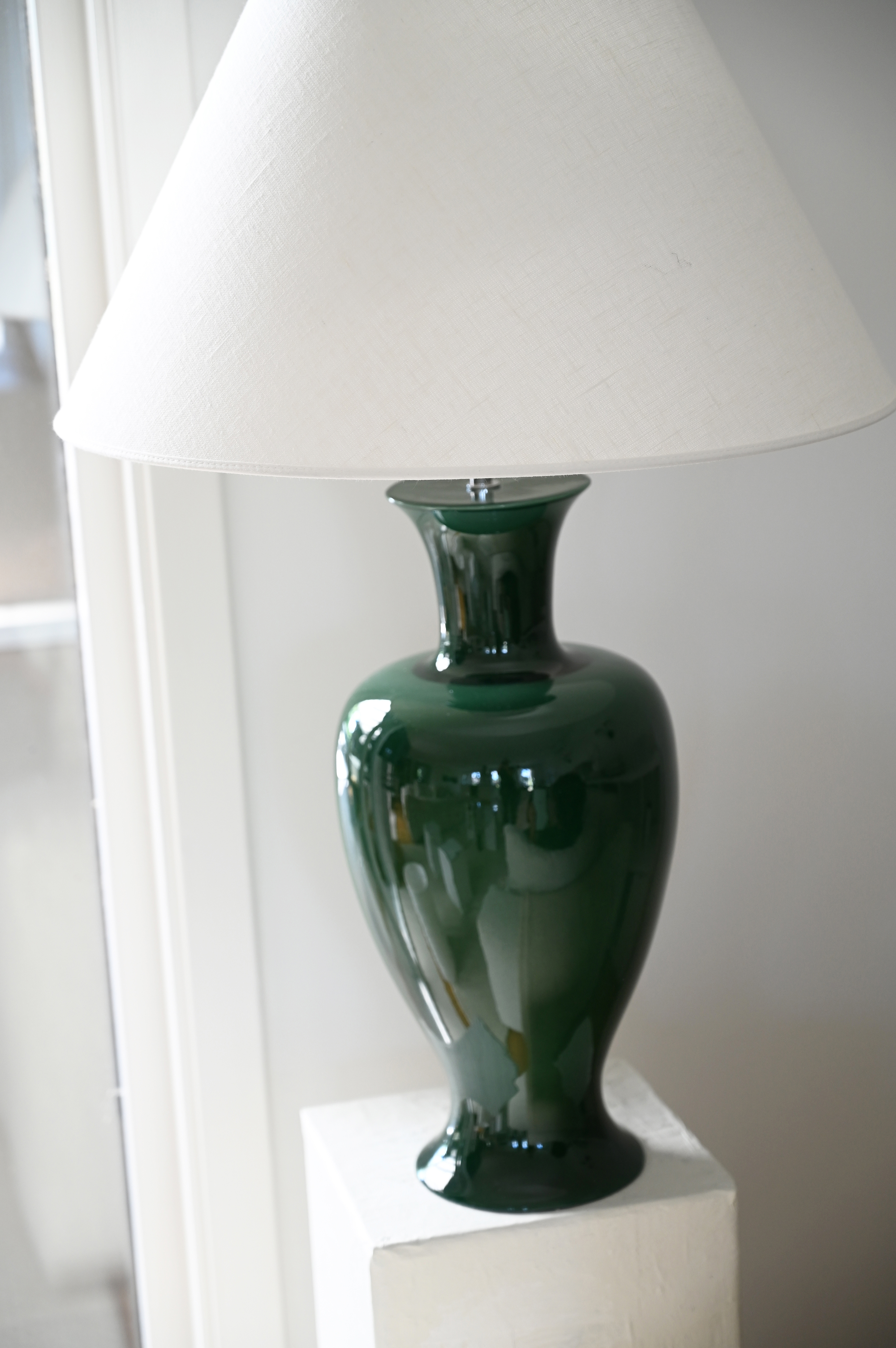 Hallbergs Belysning 2323 Carolin Lampeskjerm Hvit Ø42