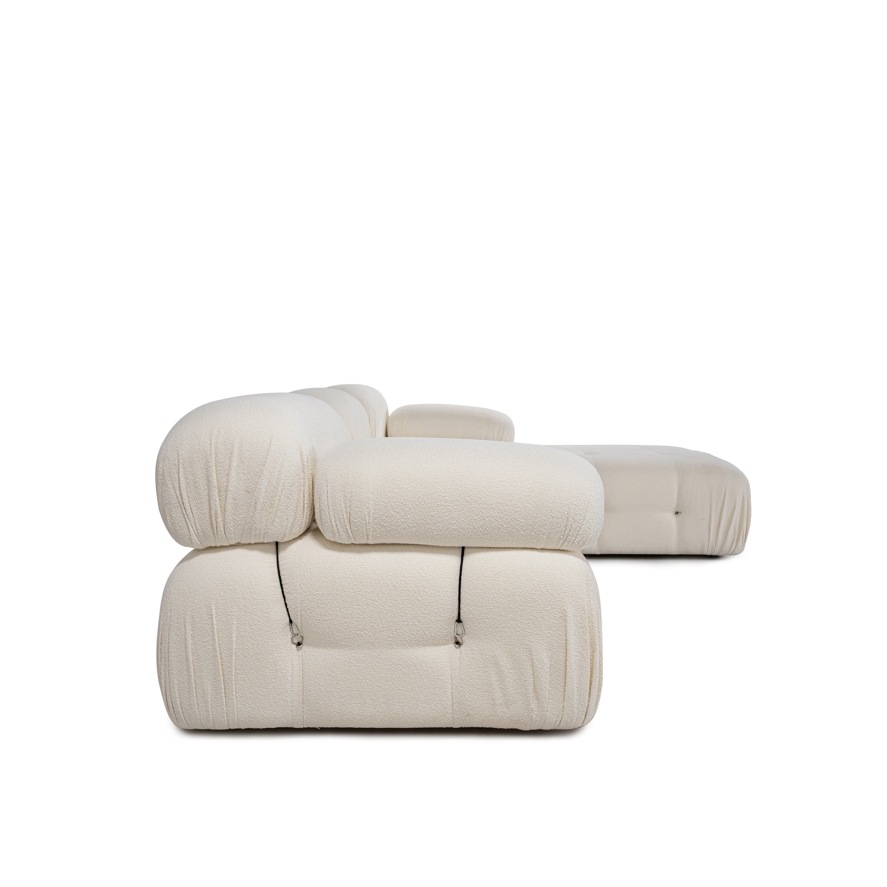 Sleepo Collection Blanca 3-istuttava Divaanisohva White Bouclé