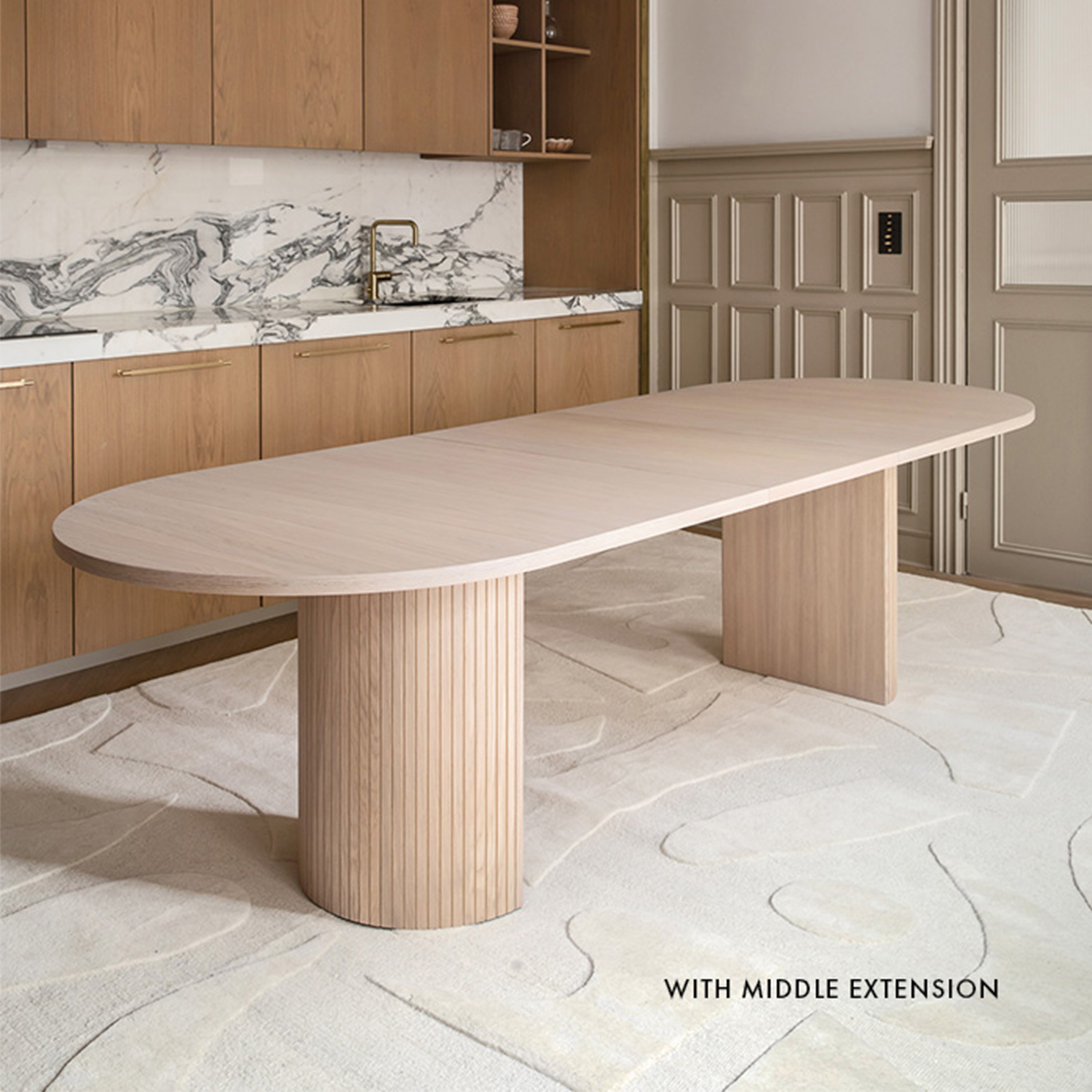 Sleepo Collection Bauer Matbord Vitoljad Ek 250+50