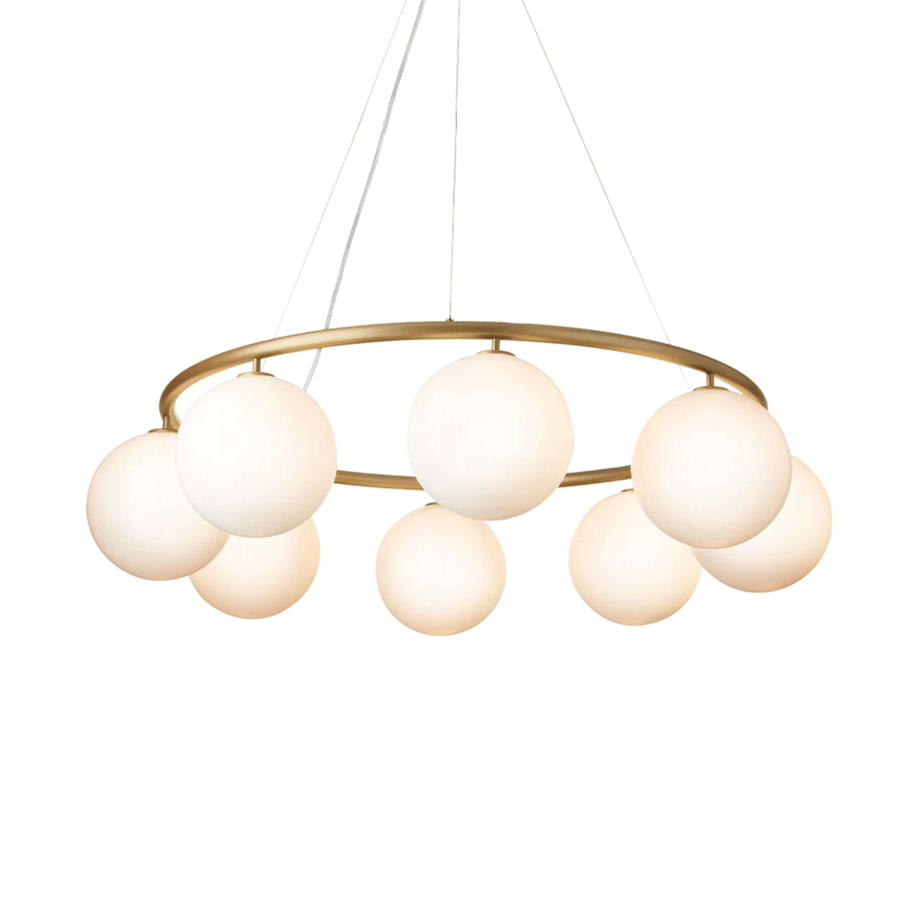 Miira 8 Circular Taklampa Brass/Opal Ø100