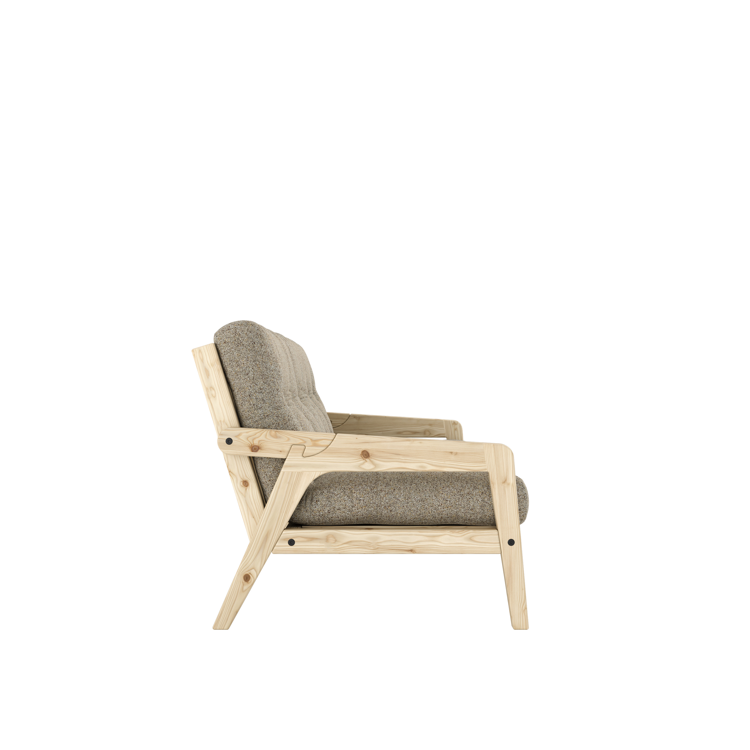 Karup Design Grab Bäddsoffa Clear Lacquered/Warm Sand 204cm