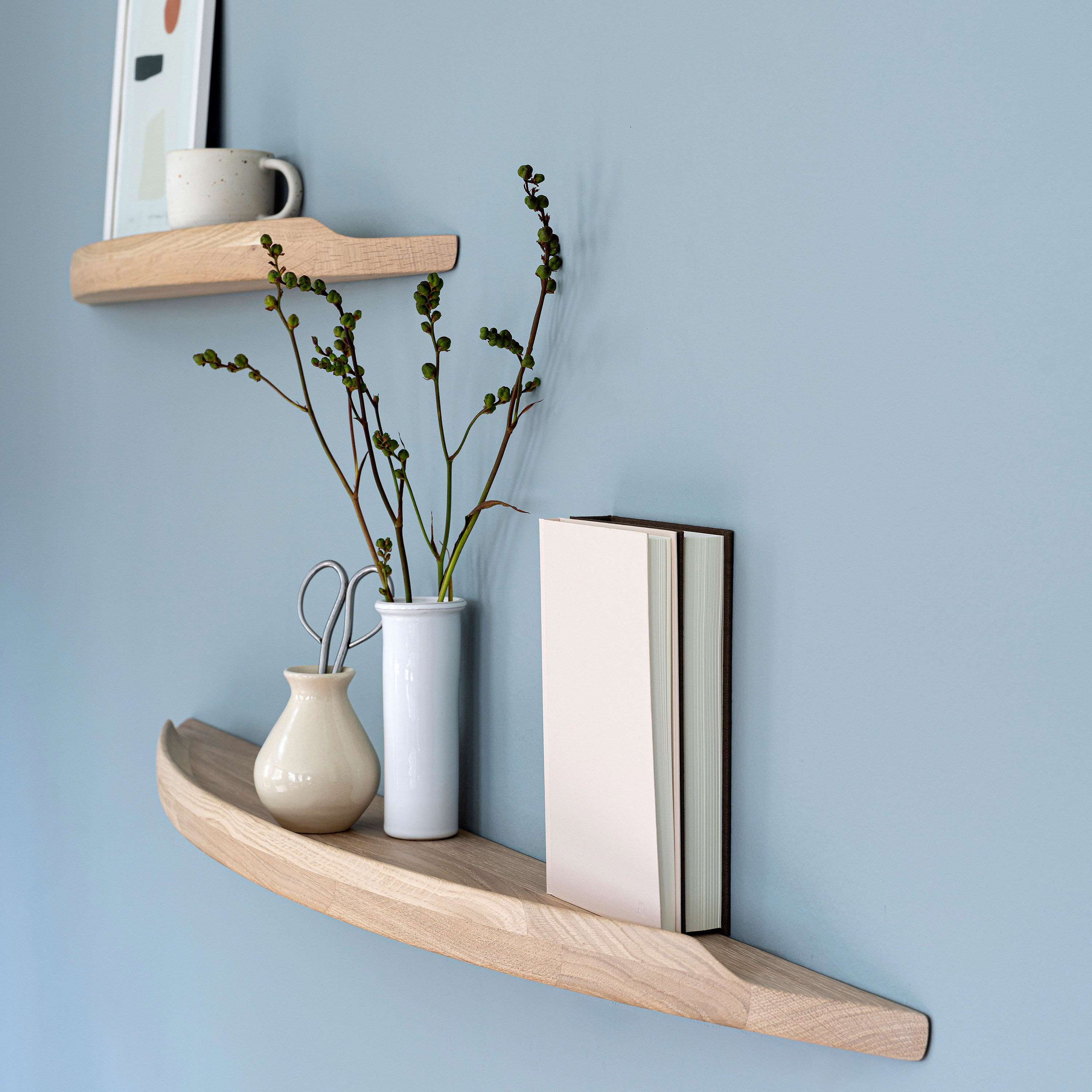 Aakjaer Furniture Arcus Vegghylle Hvitoljet Eik Liten