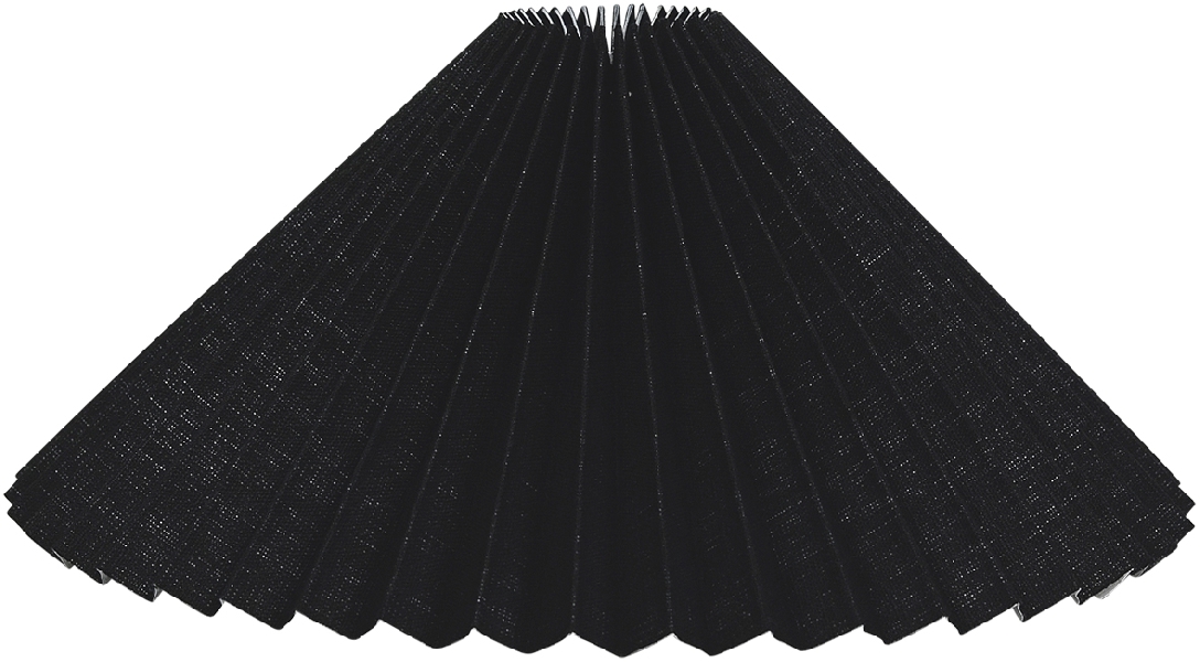Carolin Plisserad Lampskärm Svart 50cm