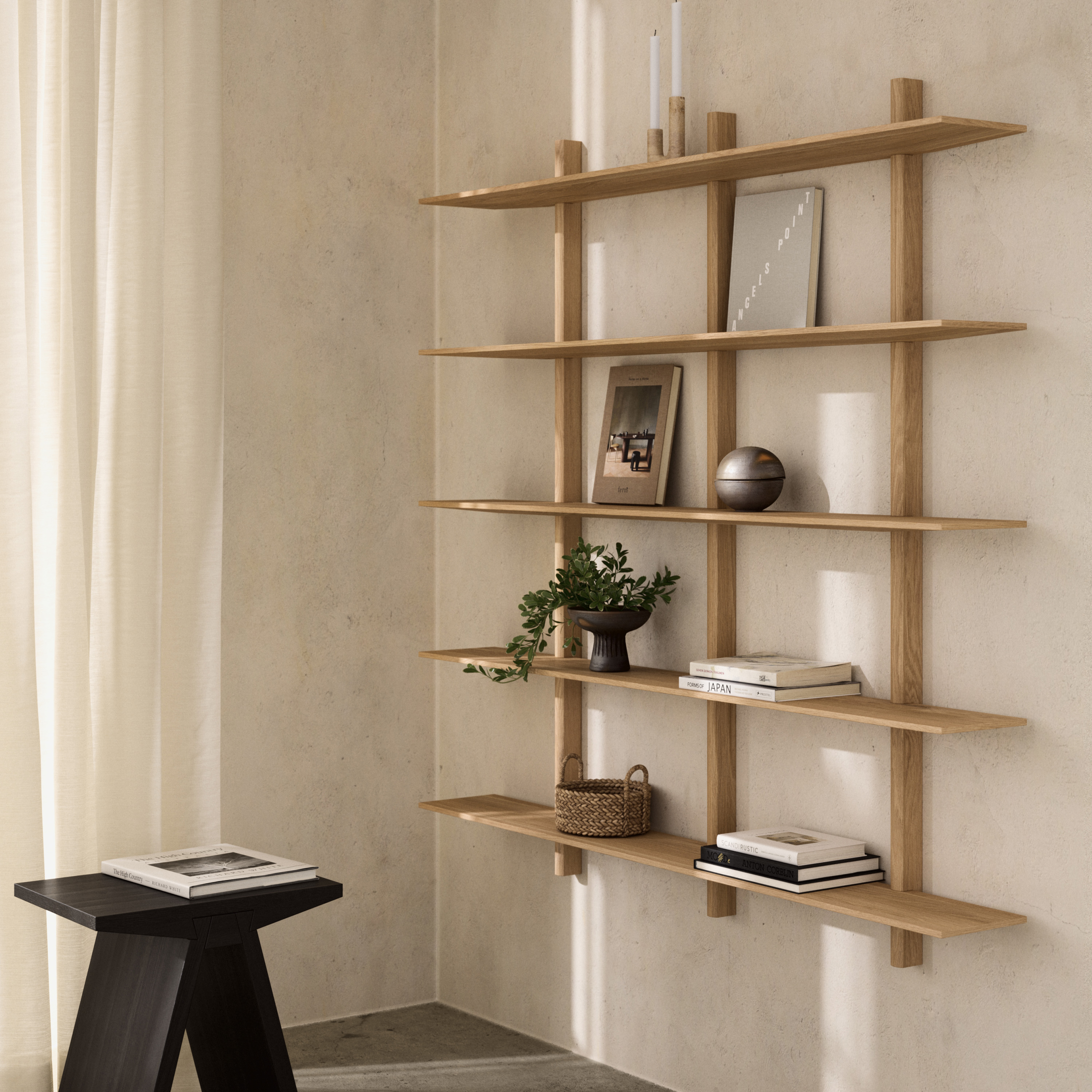 Muubs Noir Seinä­hylly Natural Oil Oak XLarge