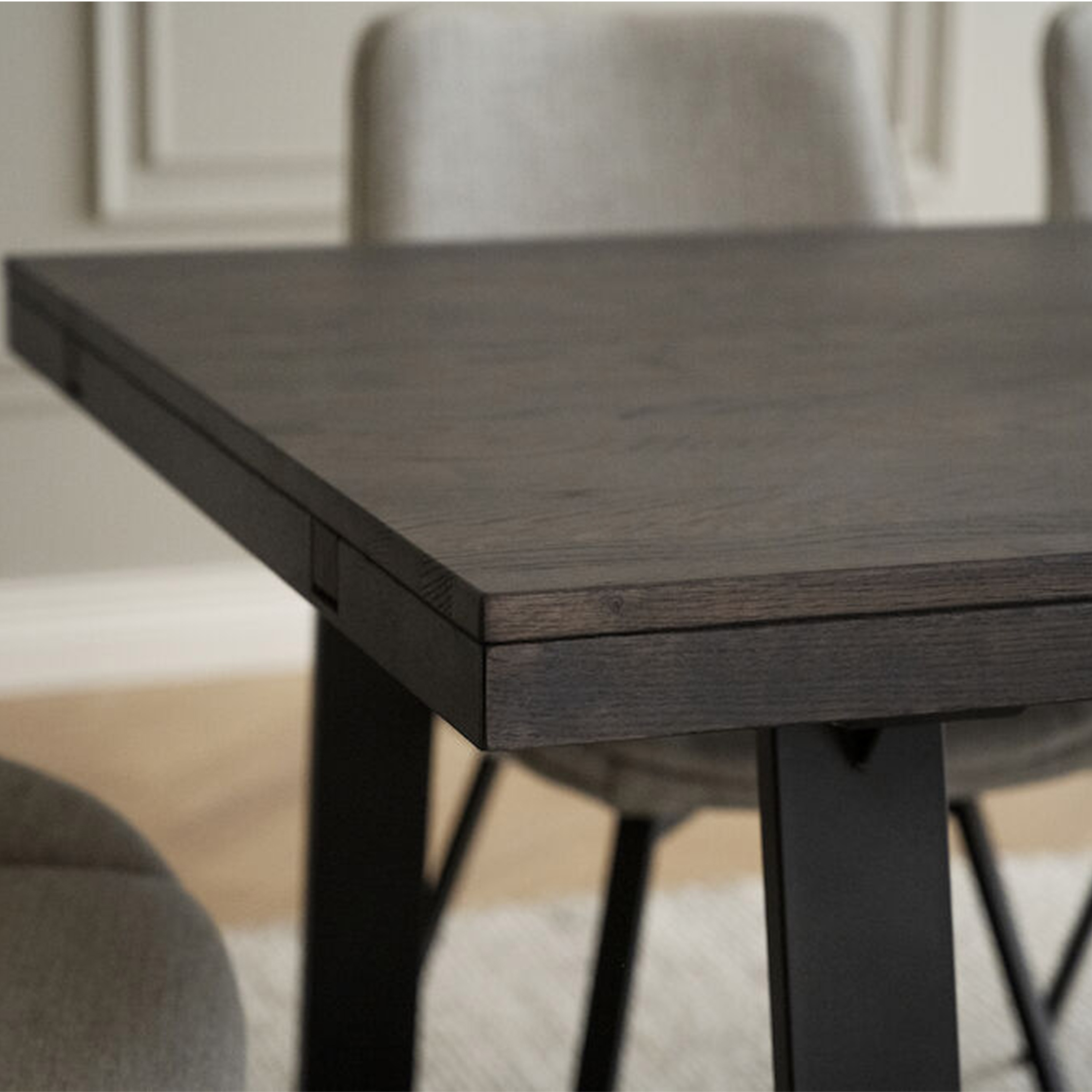 Rowico Home Brooklyn Esstisch U-Bein Dunkelbraune Eiche 220cm