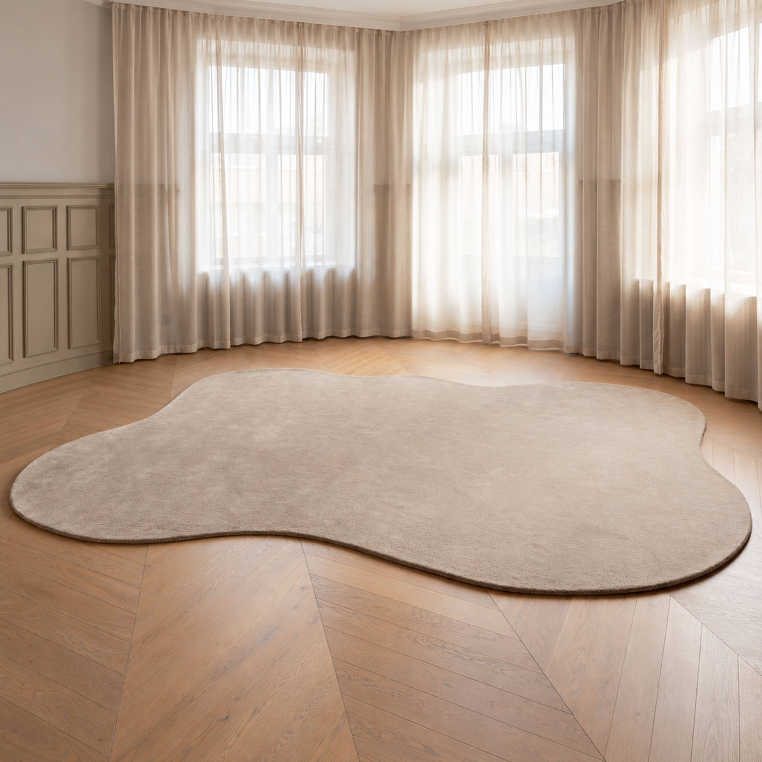 Stormi Wool Rug Soft Brown 170x230
