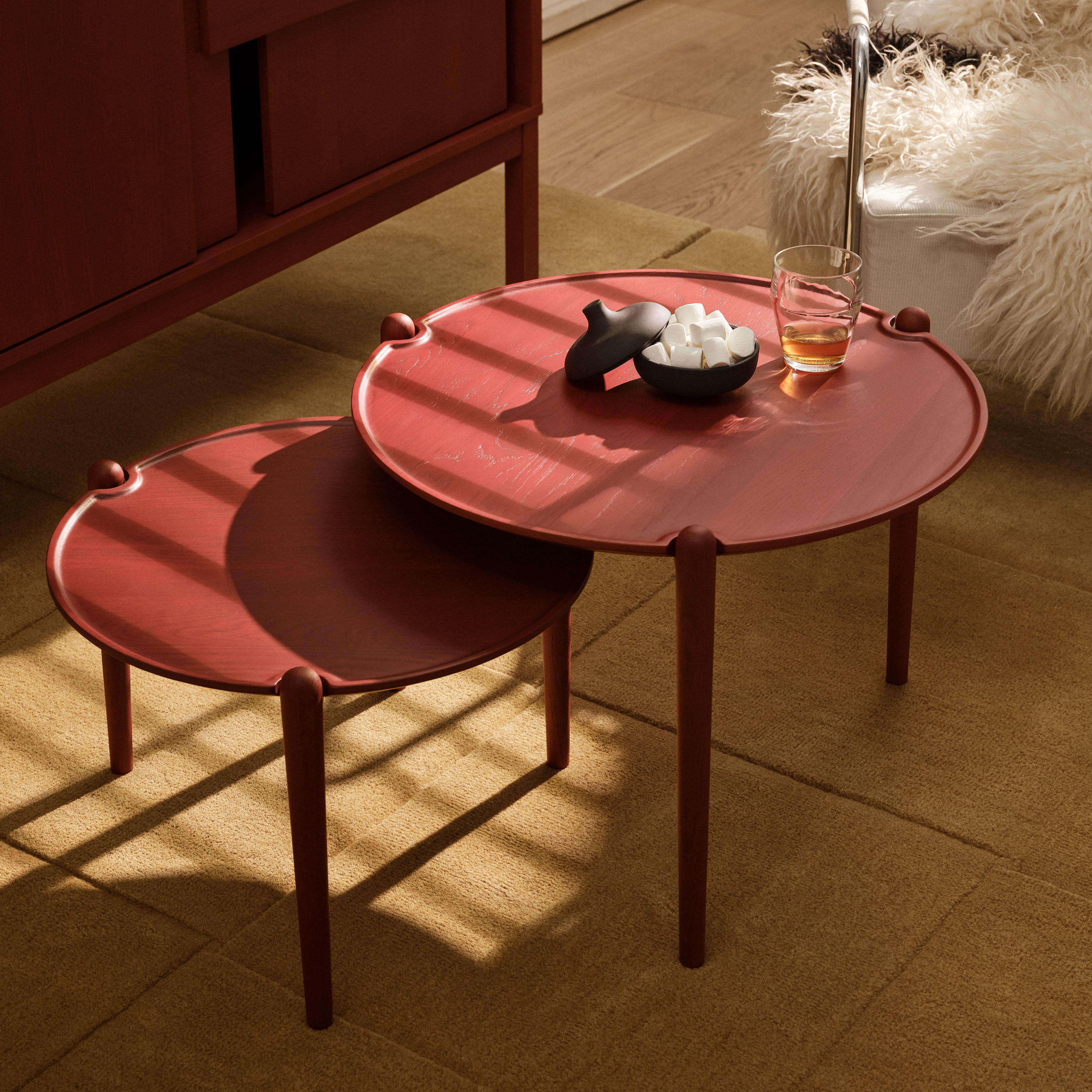 Design House Stockholm Aria Sidobord Red Low
