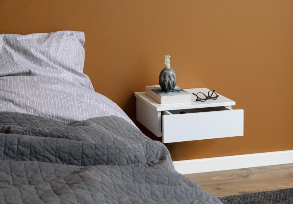 Nordic Home Aurea Sängbord Vit 37cm
