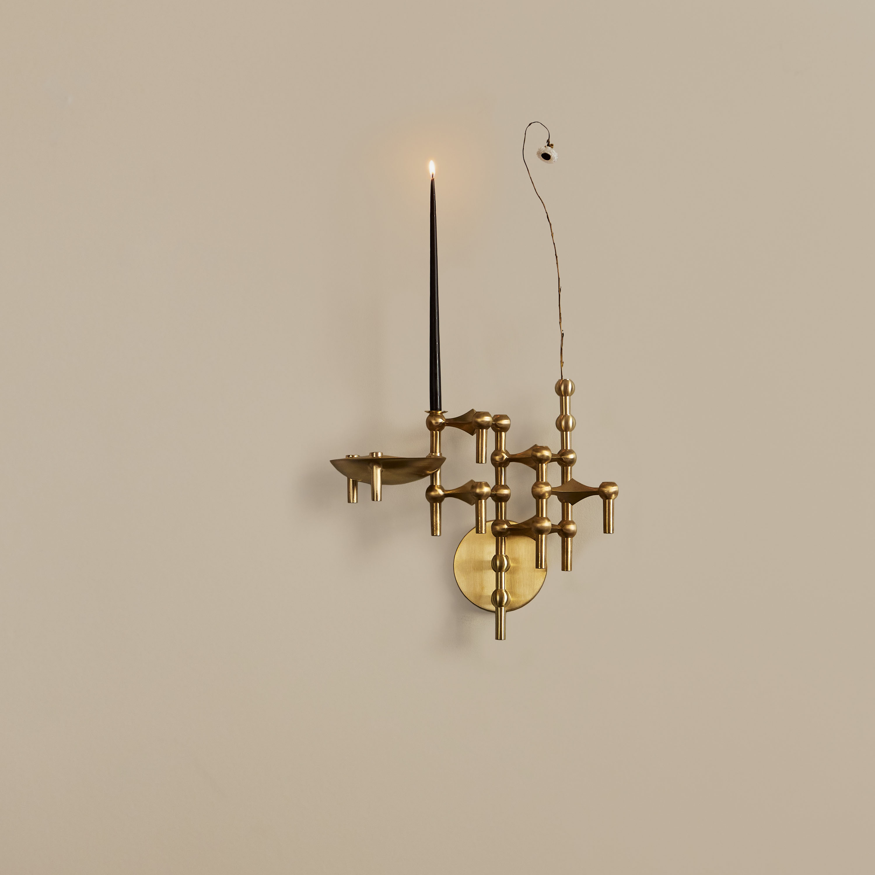 STOFF Nagel Wall Candle Holder Brushed Brass