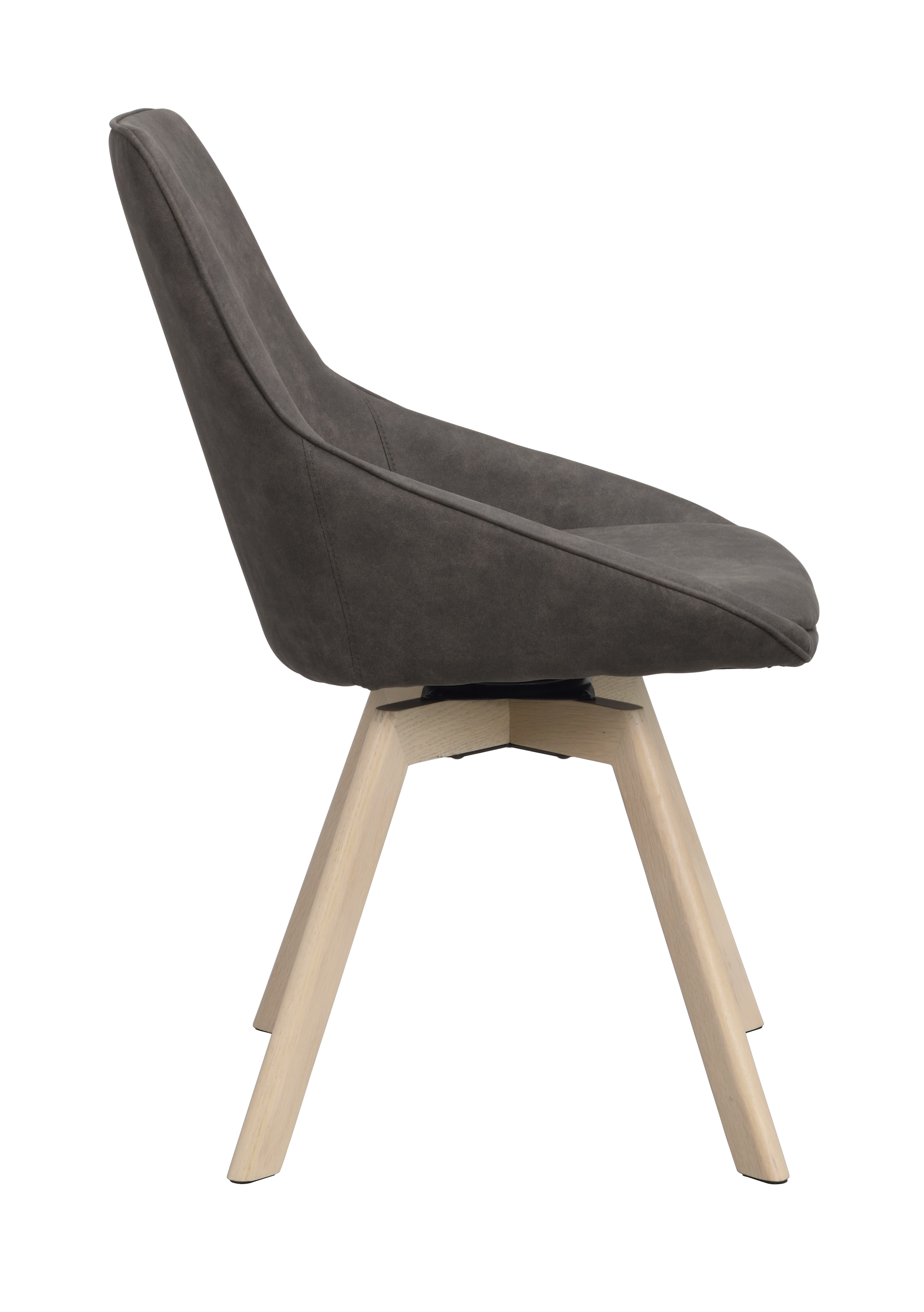 Rowico Home Alison Matstol Mörkgrå Microfiber/Vitpigmenterad