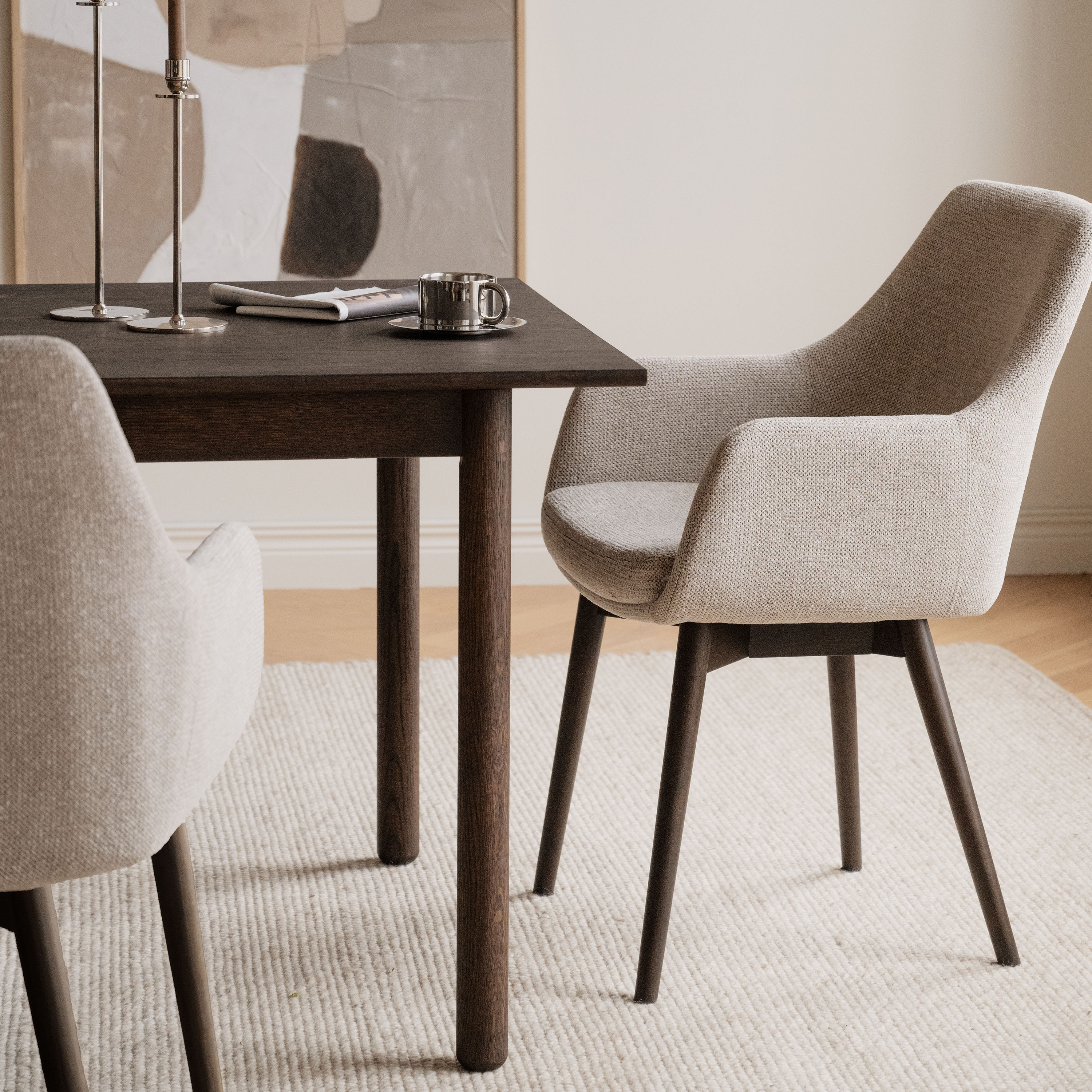 Rowico Home Denley Karmstol Ljusbeige/Brun