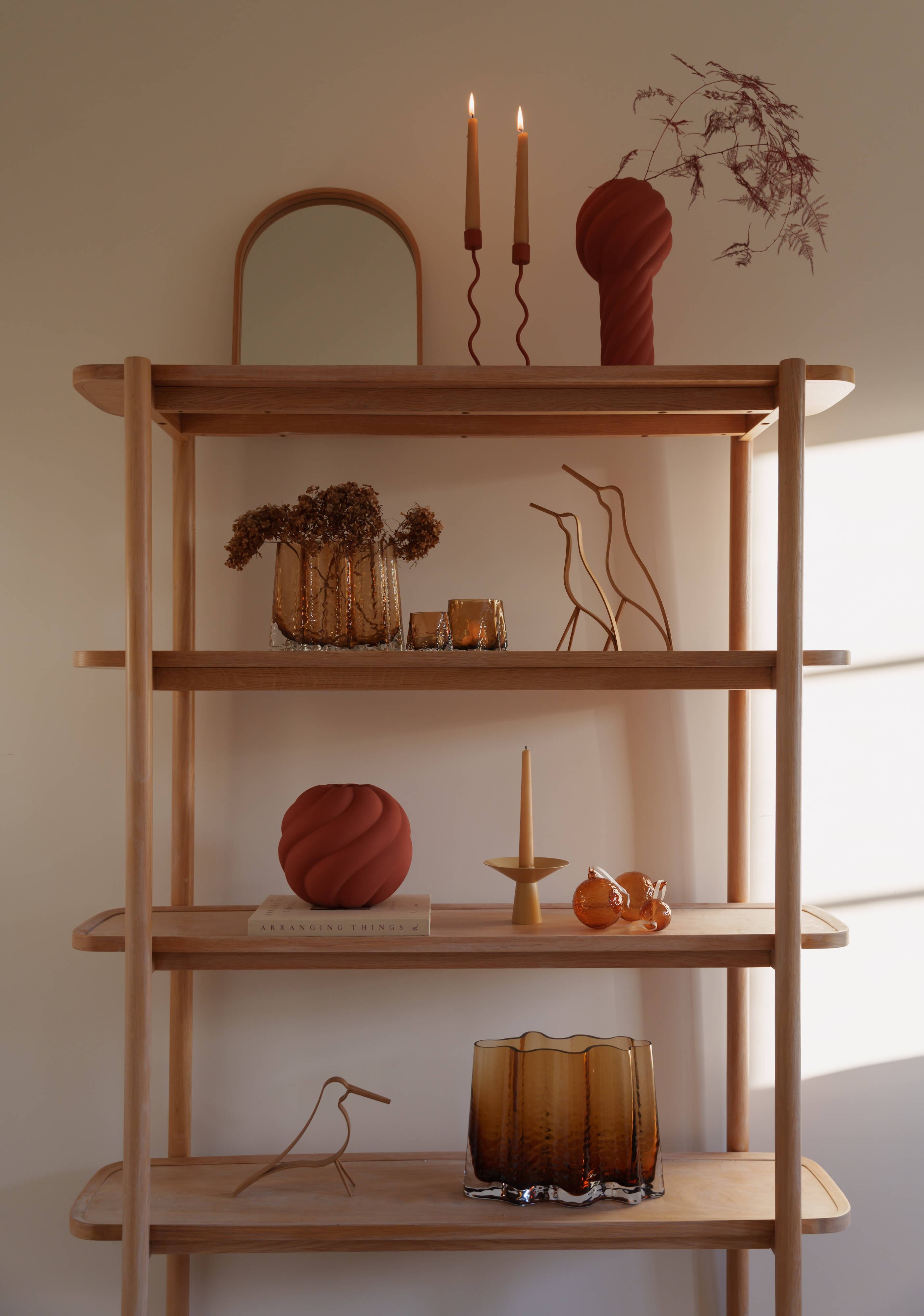 Cooee Design Woody Bird High Dekoration Oak 32cm