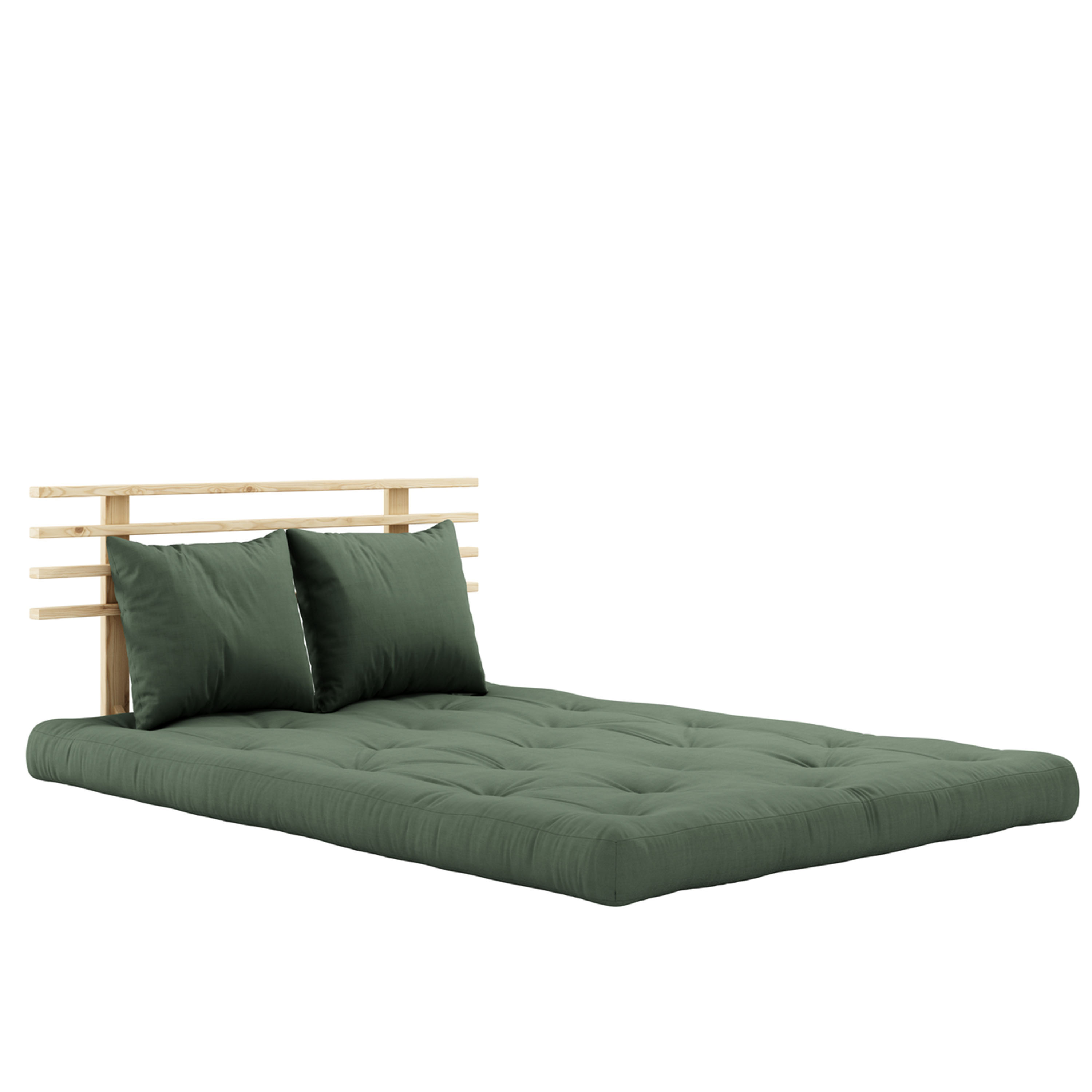 Karup Design Shin Sano Schlafsofa Natur/Olivgrün 140 cm